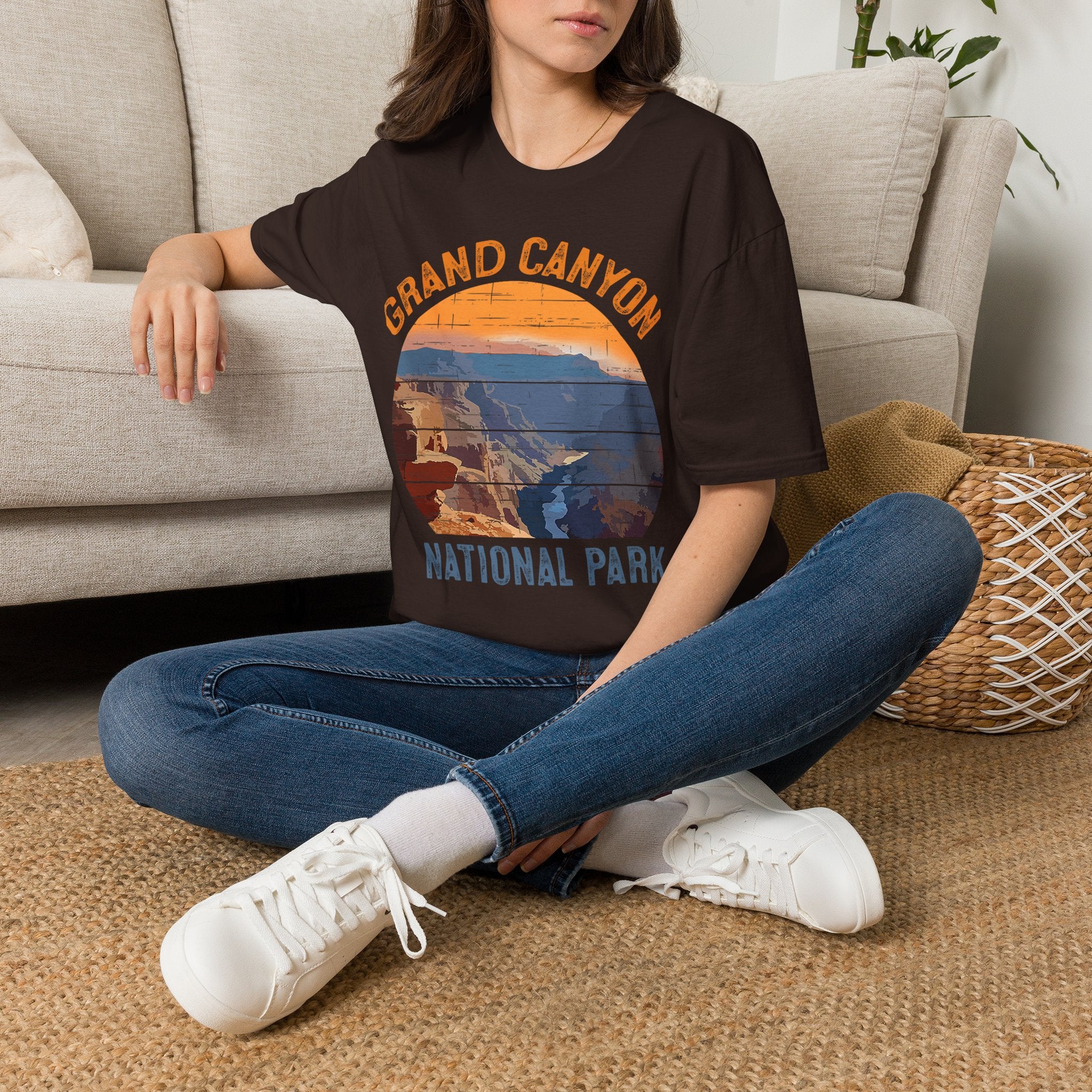 Grand Canyon National Park T-Shirt | Vintage Sunset Landscape
