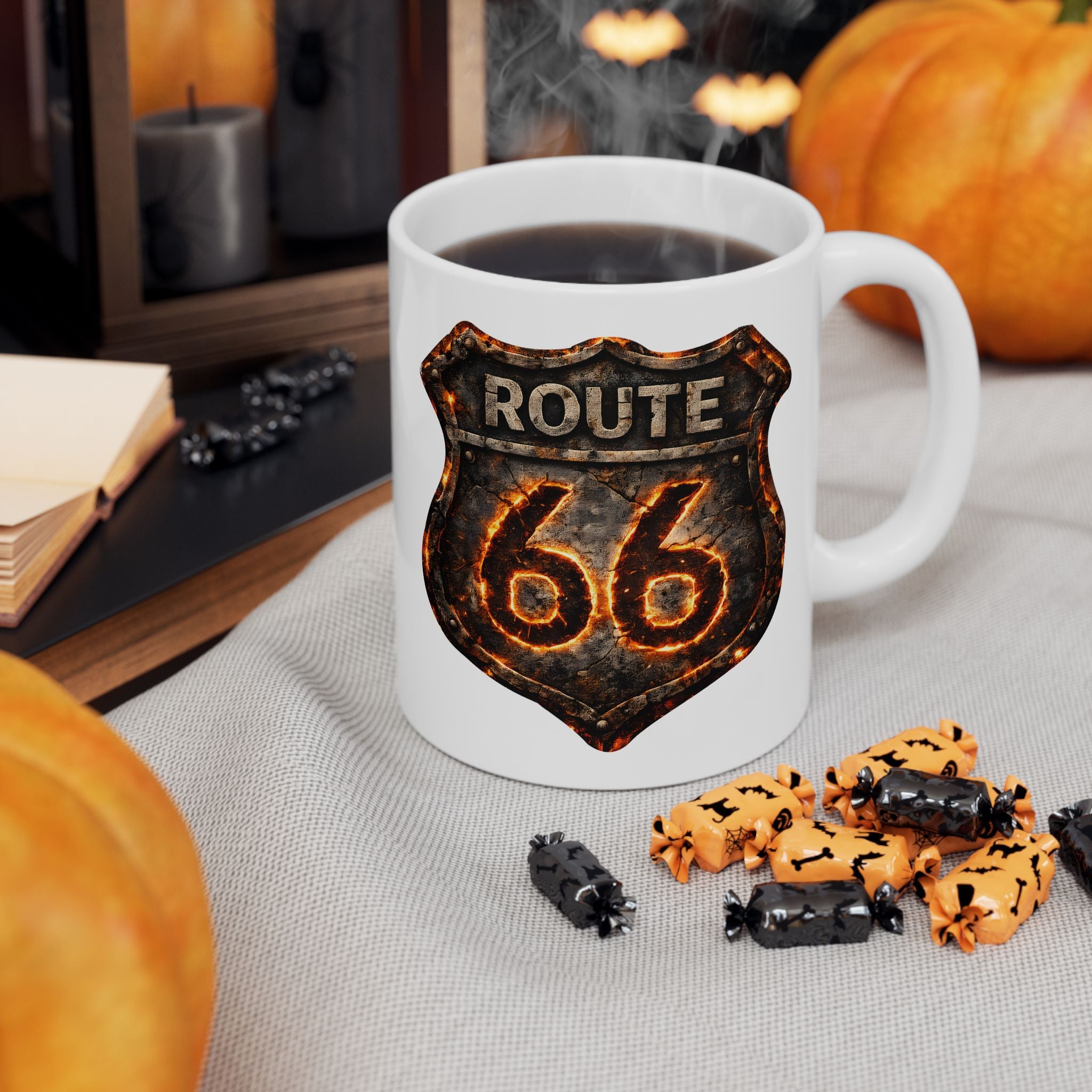 Route 66 Shield Retro Sign mug | Vintage Highway Ceramic Mug
