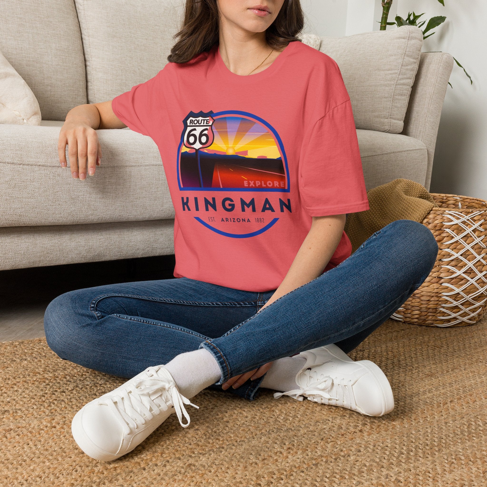 Route 66 Kingman Arizona T-Shirt — Vintage Sunset Explore Graphic Tee