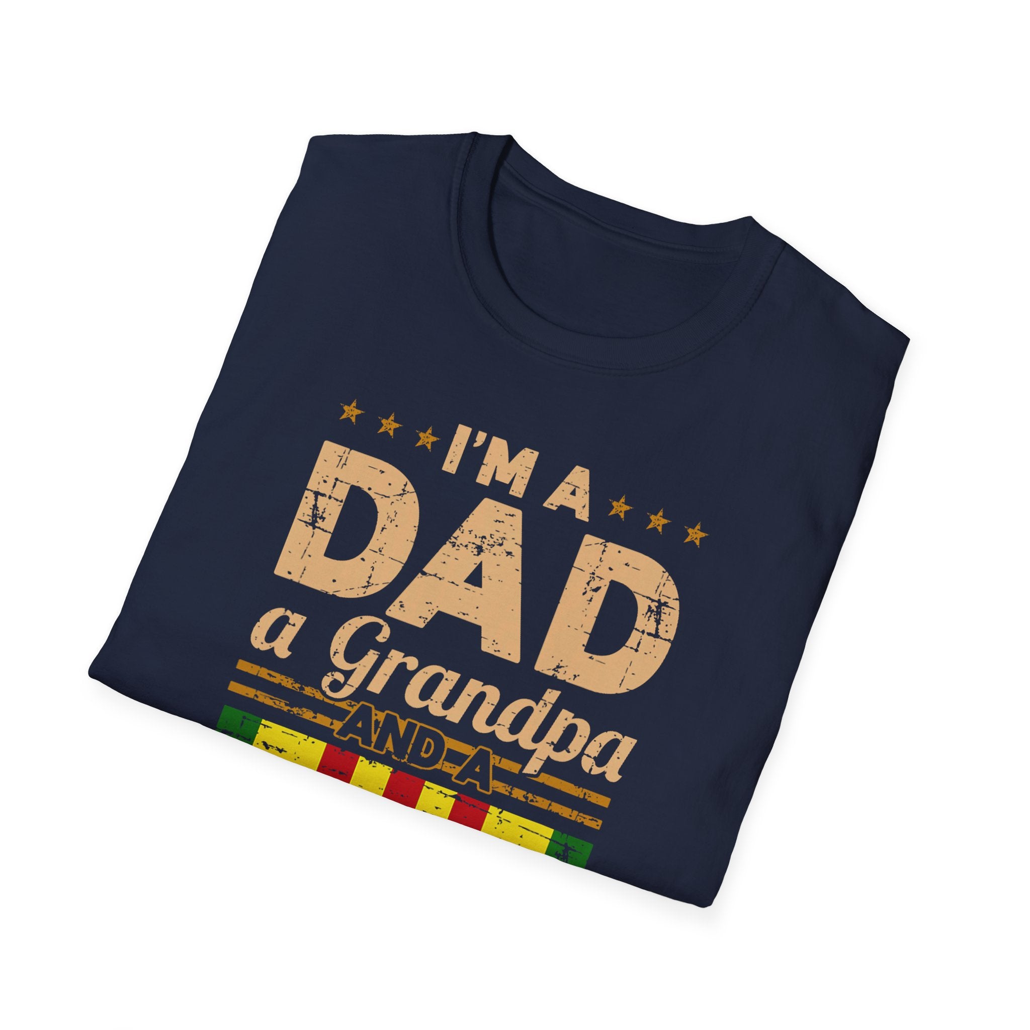 I'm a Dad a Grandpa and a Vietnam Veteran T-Shirt | Military Ribbon Tee