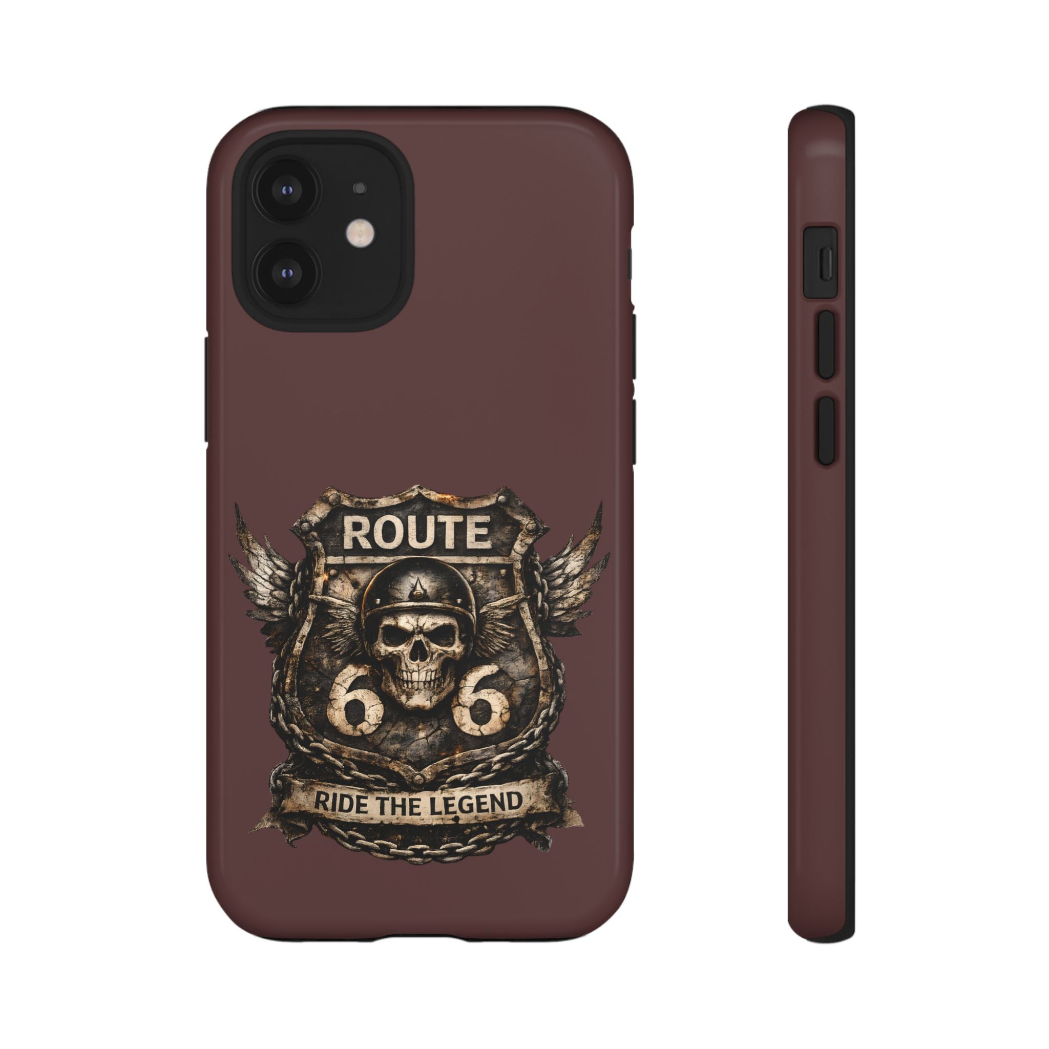 Route 66 Skull Helmet phone case | Motorcycle emblem, Ride the Legend
