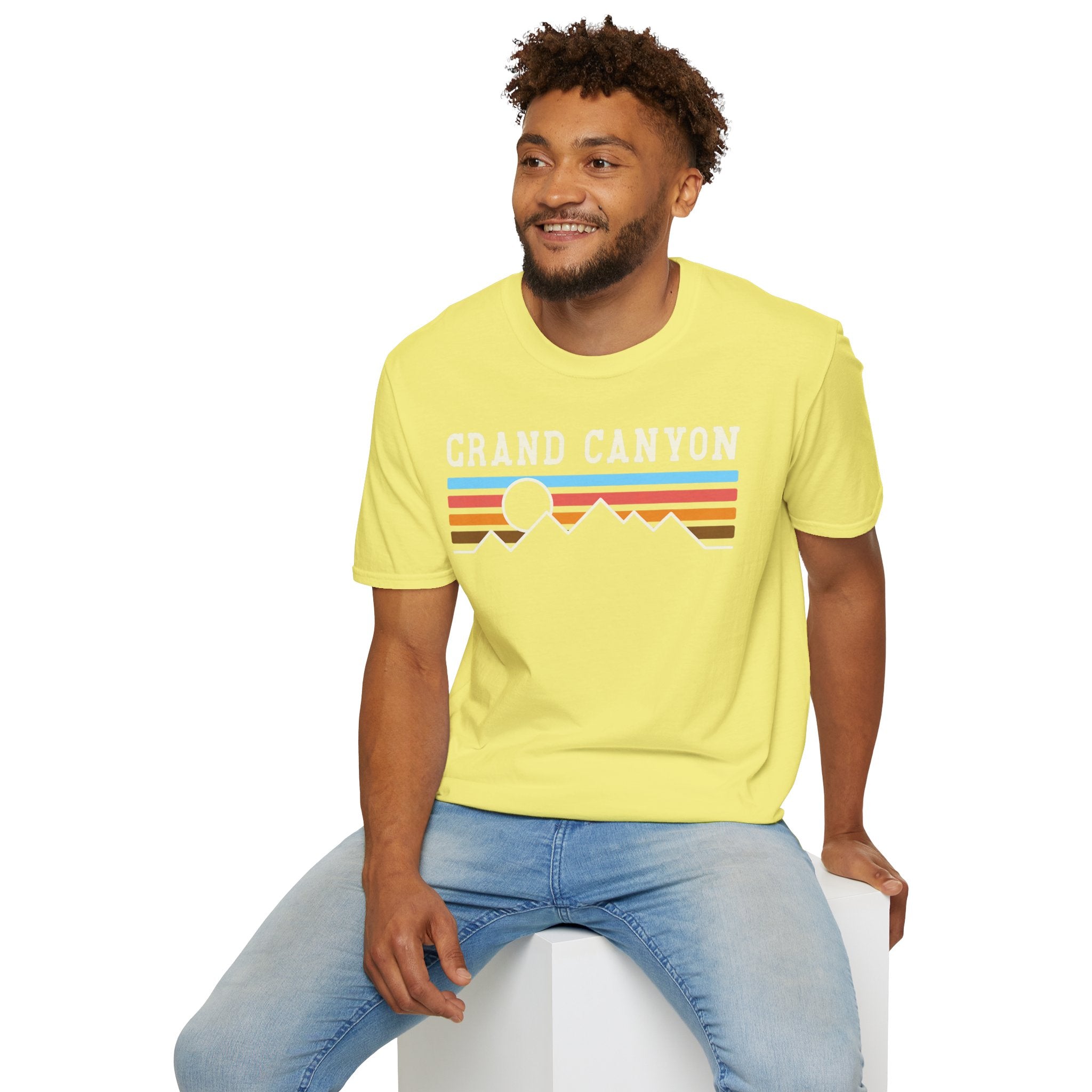 Grand Canyon Retro Sunset T-Shirt | Printed Front and Back National Park Landscape