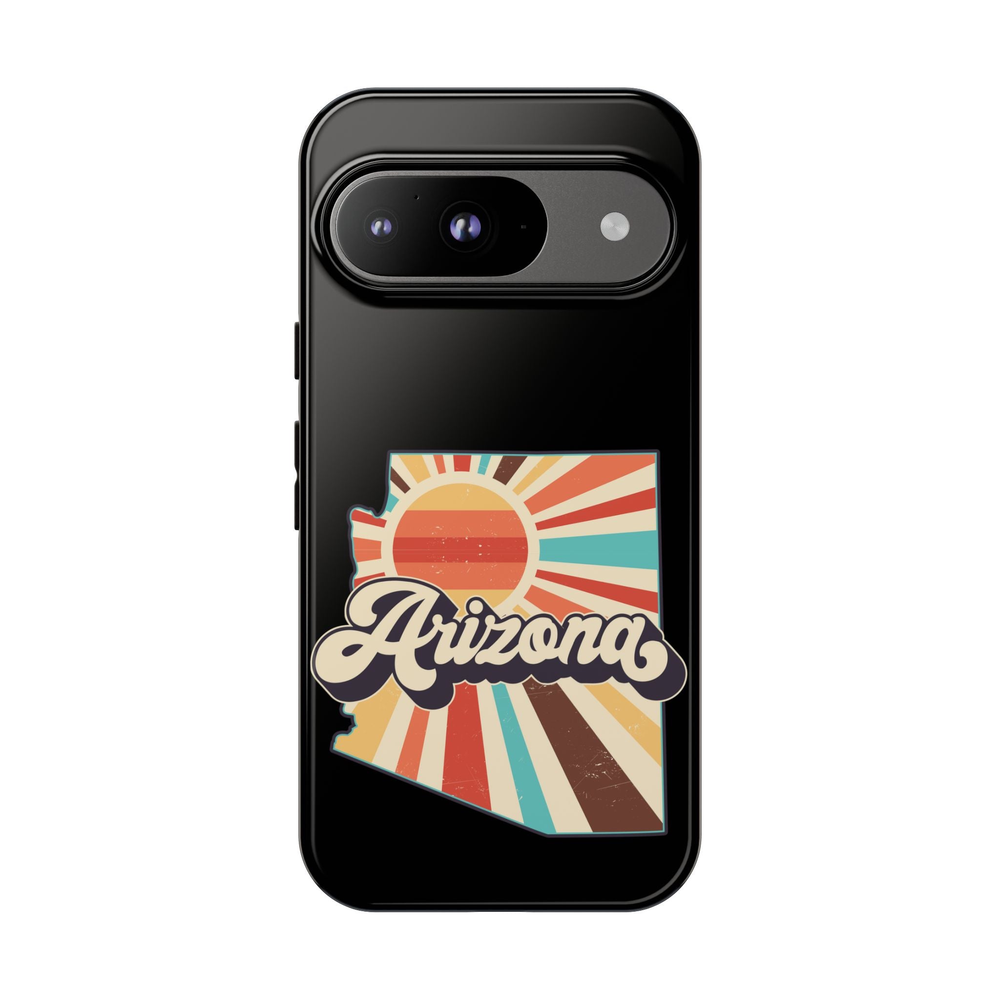 Arizona State Outline Retro Sunset Phone Case | AZ Tough Case