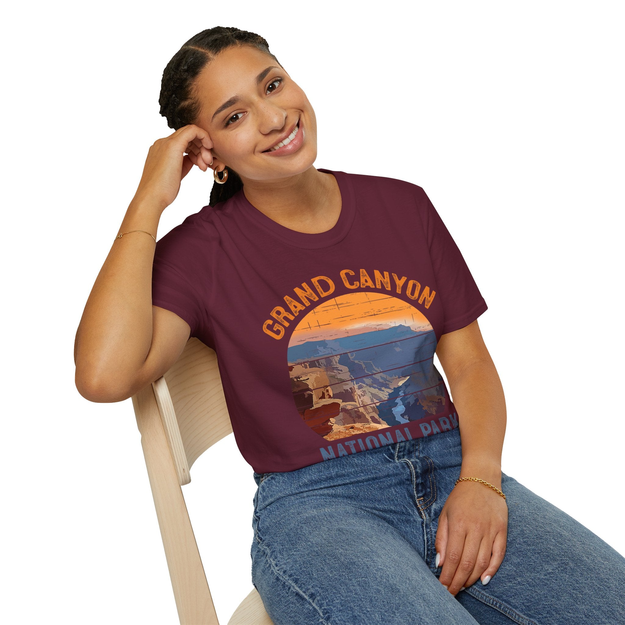 Grand Canyon National Park T-Shirt | Vintage Sunset Landscape