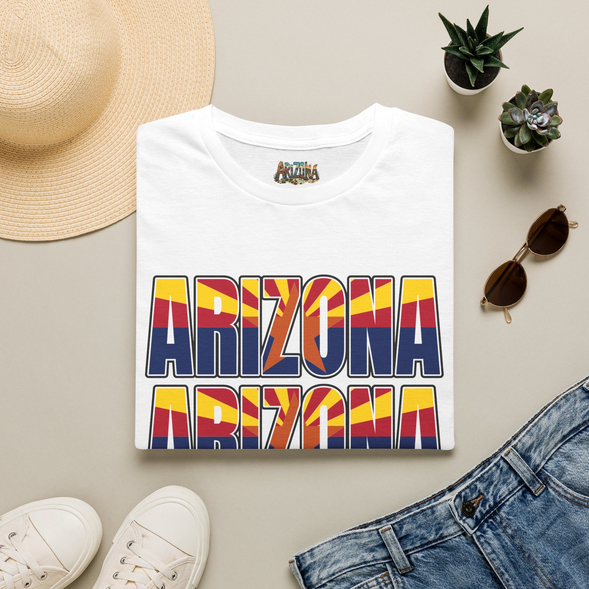 Arizona Retro Logo T‑Shirt — Vintage Sunset State Pride Tee