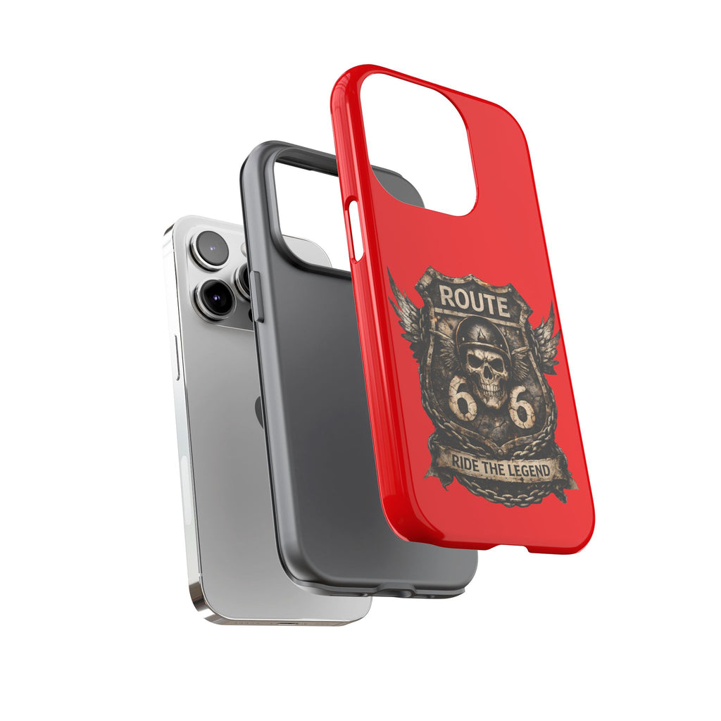 Route 66 Skull Helmet phone case | Motorcycle emblem, Ride the Legend