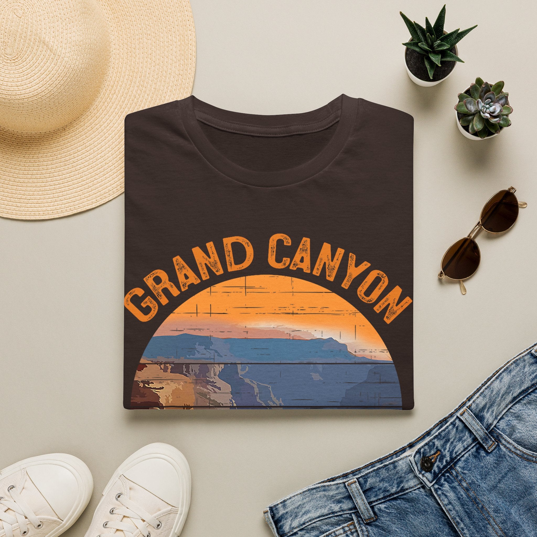 Grand Canyon National Park T-Shirt | Vintage Sunset Landscape