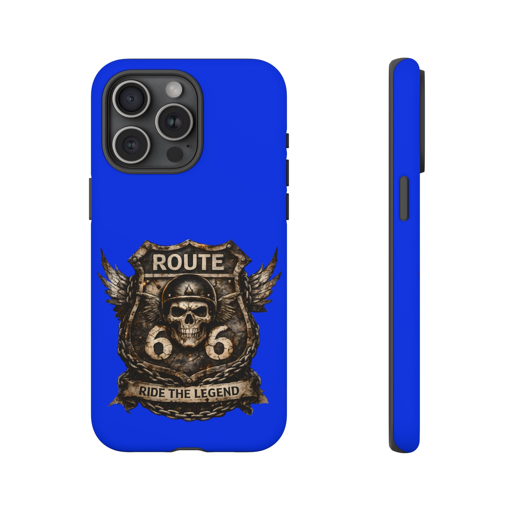 Route 66 Skull Helmet phone case | Motorcycle emblem, Ride the Legend