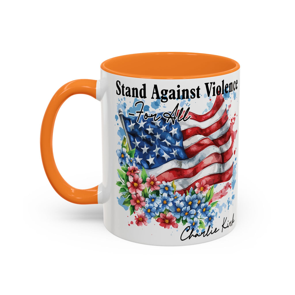 Charlie Kirk Patriotic Coffee Mugs for Inspiration, Stand Against Violence, Colorful Mugs, Gift for Activists, Tea Lovers, 4th of July