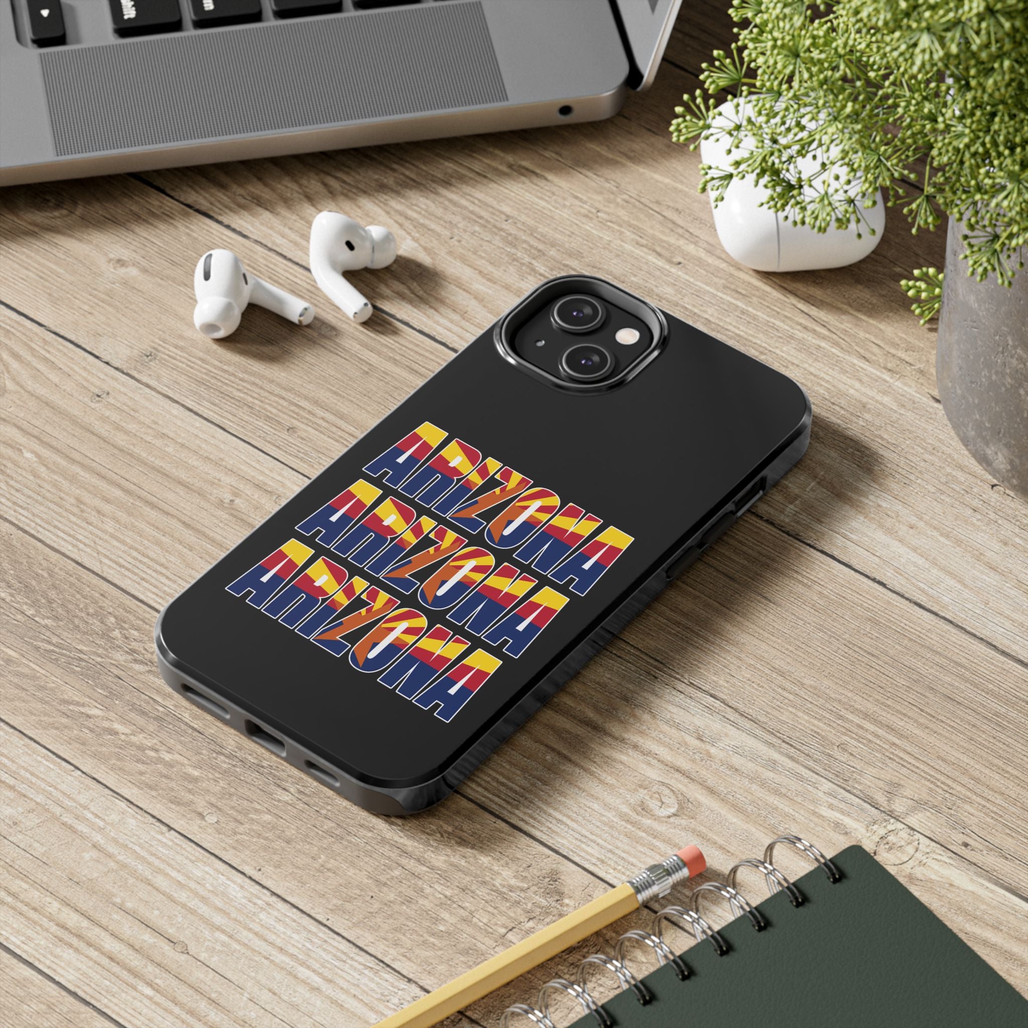 Arizona Tough Phone Cases, Southwest Desert Cacti Saguaro Prickly Pear, Protective Cover, Cell Phone Accessories, Gift for Phone Lovers,