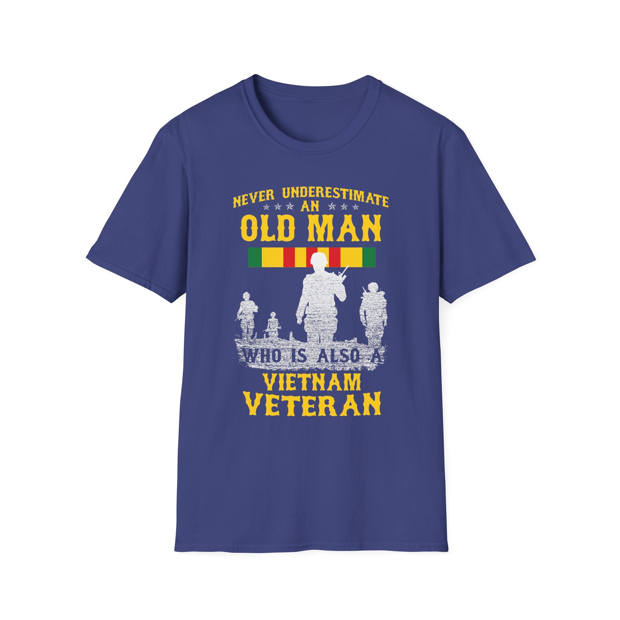 Never Underestimate an Old Man Who Is Also Vietnam Veteran T-Shirt | Military Tribute