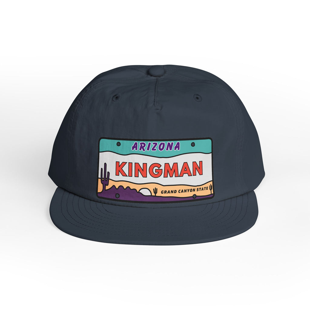 Surf Cap, Beach Hat, Summer Headwear, Kingman Arizona License Plate Dessert Cap for Water Sports