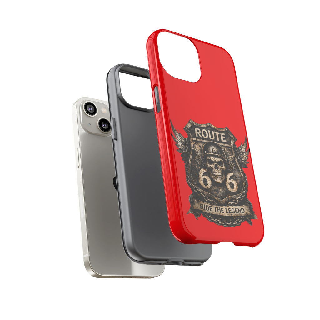 Route 66 Skull Helmet phone case | Motorcycle emblem, Ride the Legend