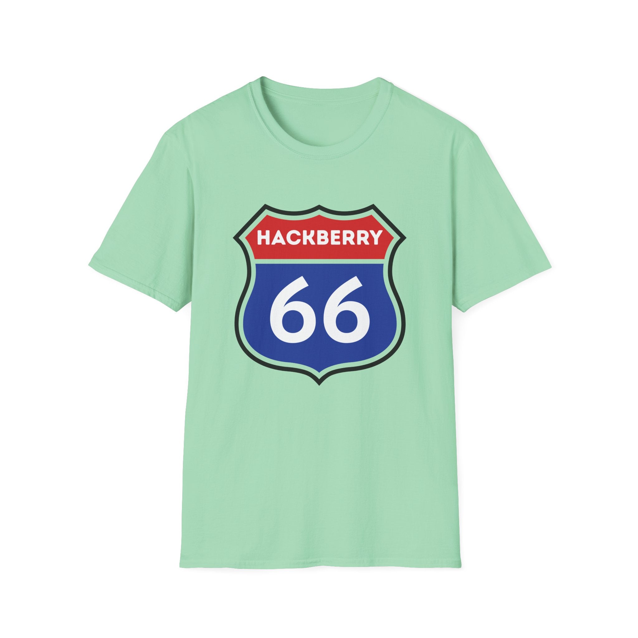 Hackberry 66 Shield T-Shirt | Route 66 Road Sign Tee