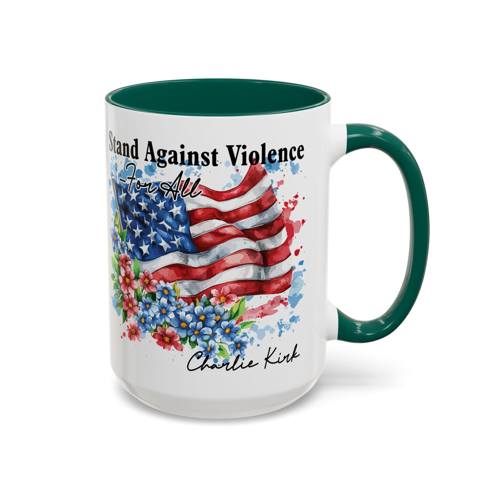 Charlie Kirk Patriotic Coffee Mugs for Inspiration, Stand Against Violence, Colorful Mugs, Gift for Activists, Tea Lovers, 4th of July