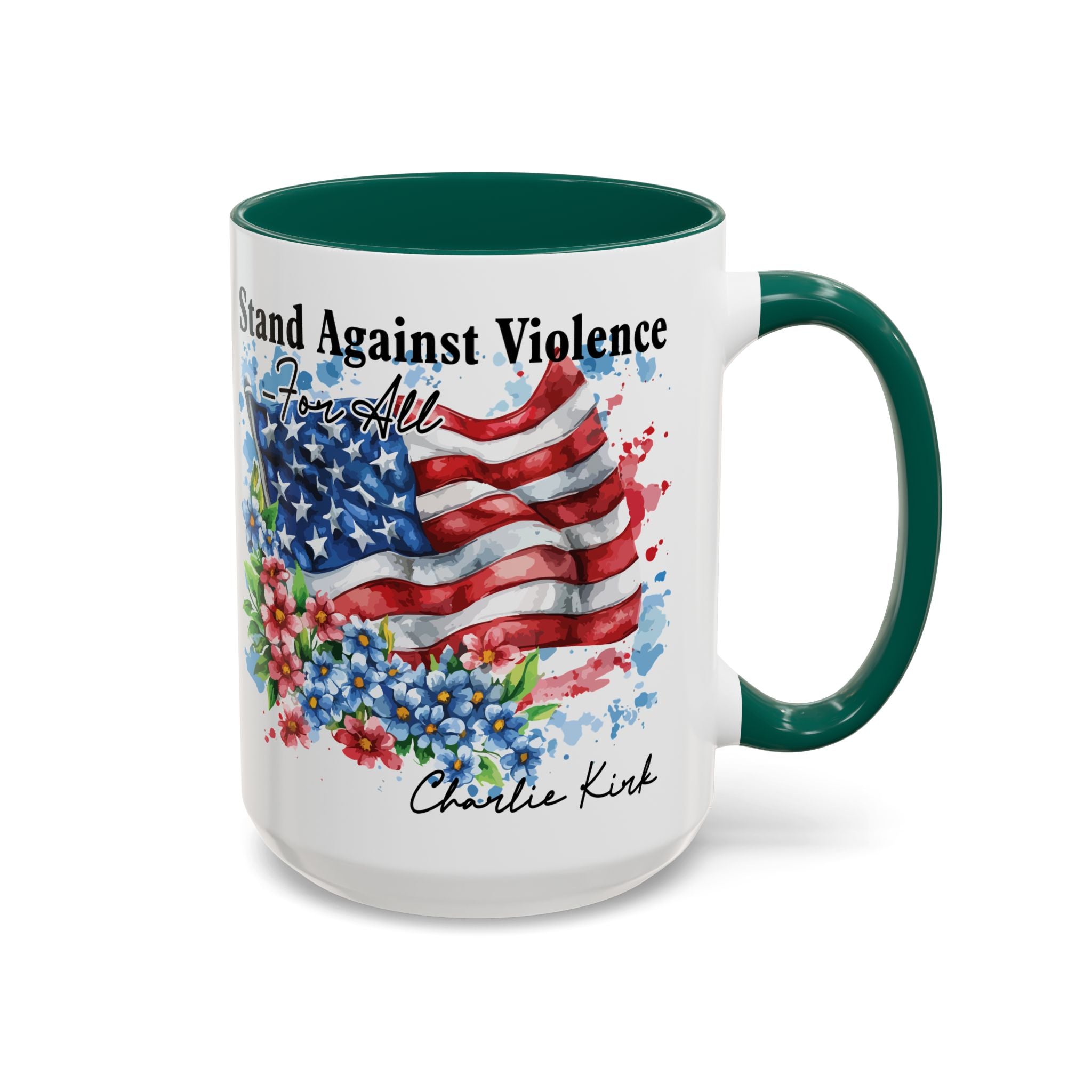 Charlie Kirk Patriotic Coffee Mugs for Inspiration, Stand Against Violence, Colorful Mugs, Gift for Activists, Tea Lovers, 4th of July