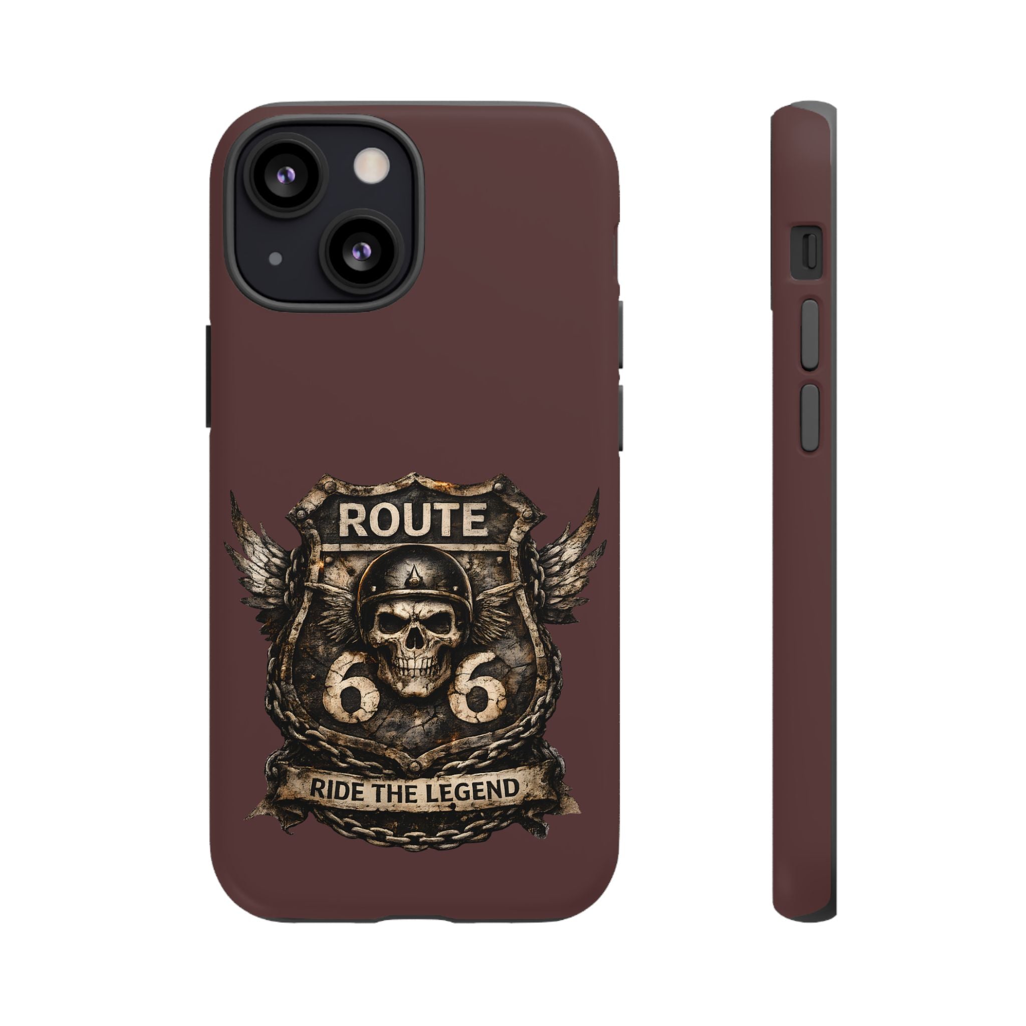 Route 66 Skull Helmet phone case | Motorcycle emblem, Ride the Legend