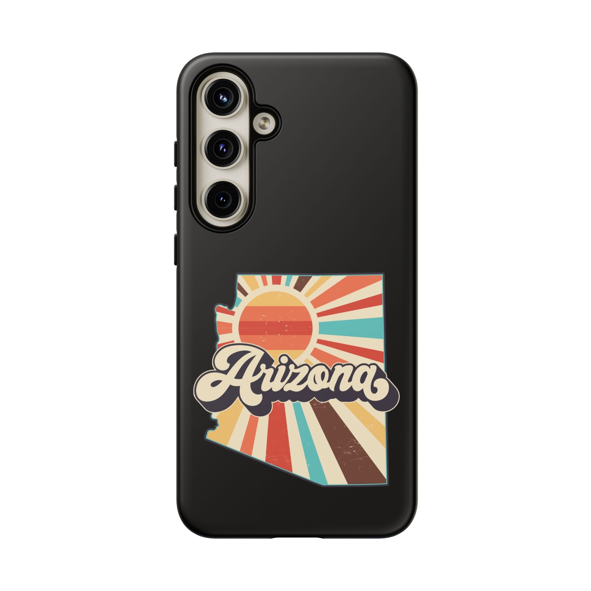 Arizona State Outline Retro Sunset Phone Case | AZ Tough Case