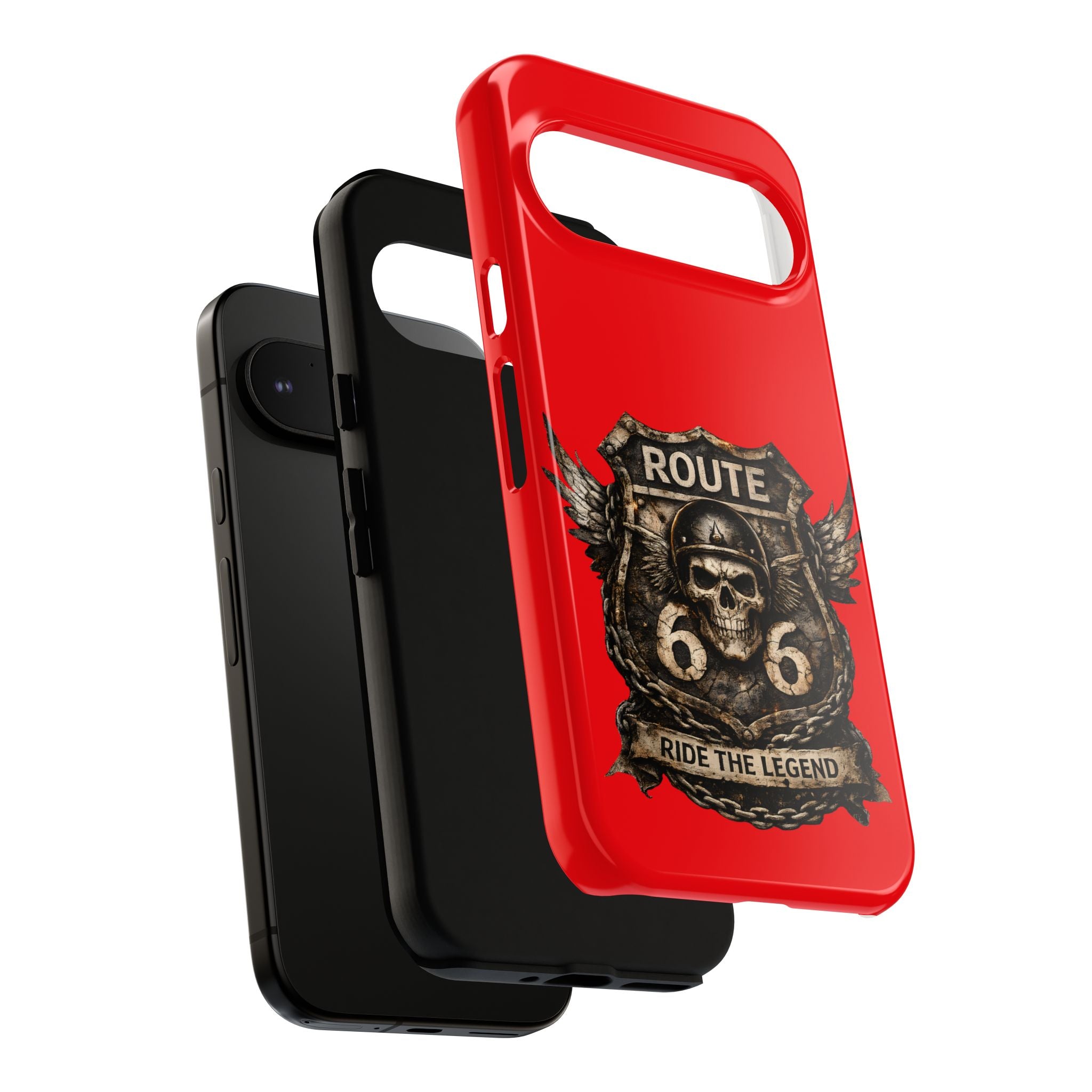 Route 66 Skull Helmet phone case | Motorcycle emblem, Ride the Legend