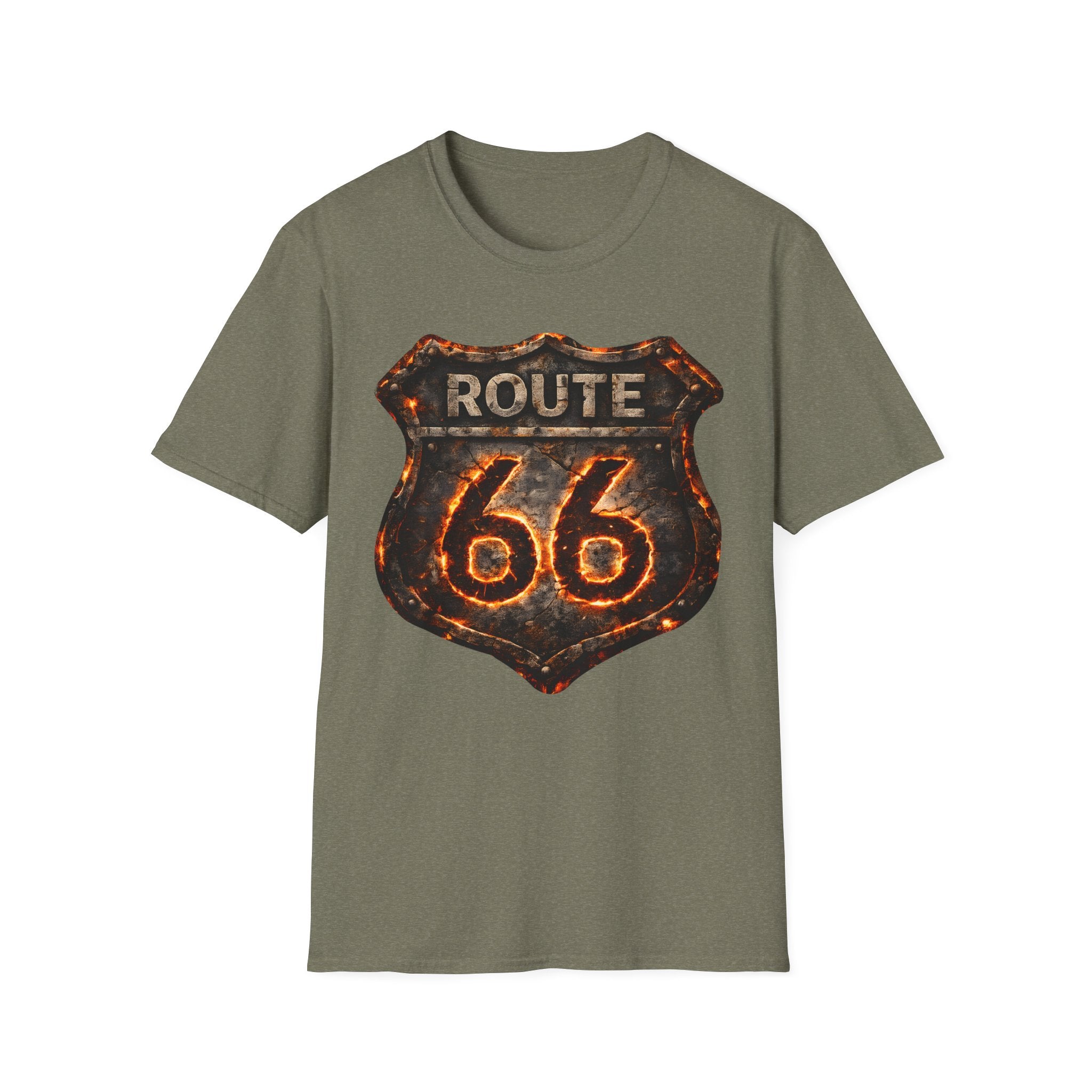 Vintage Route 66 Shield T-Shirt | Retro Road Trip Sign