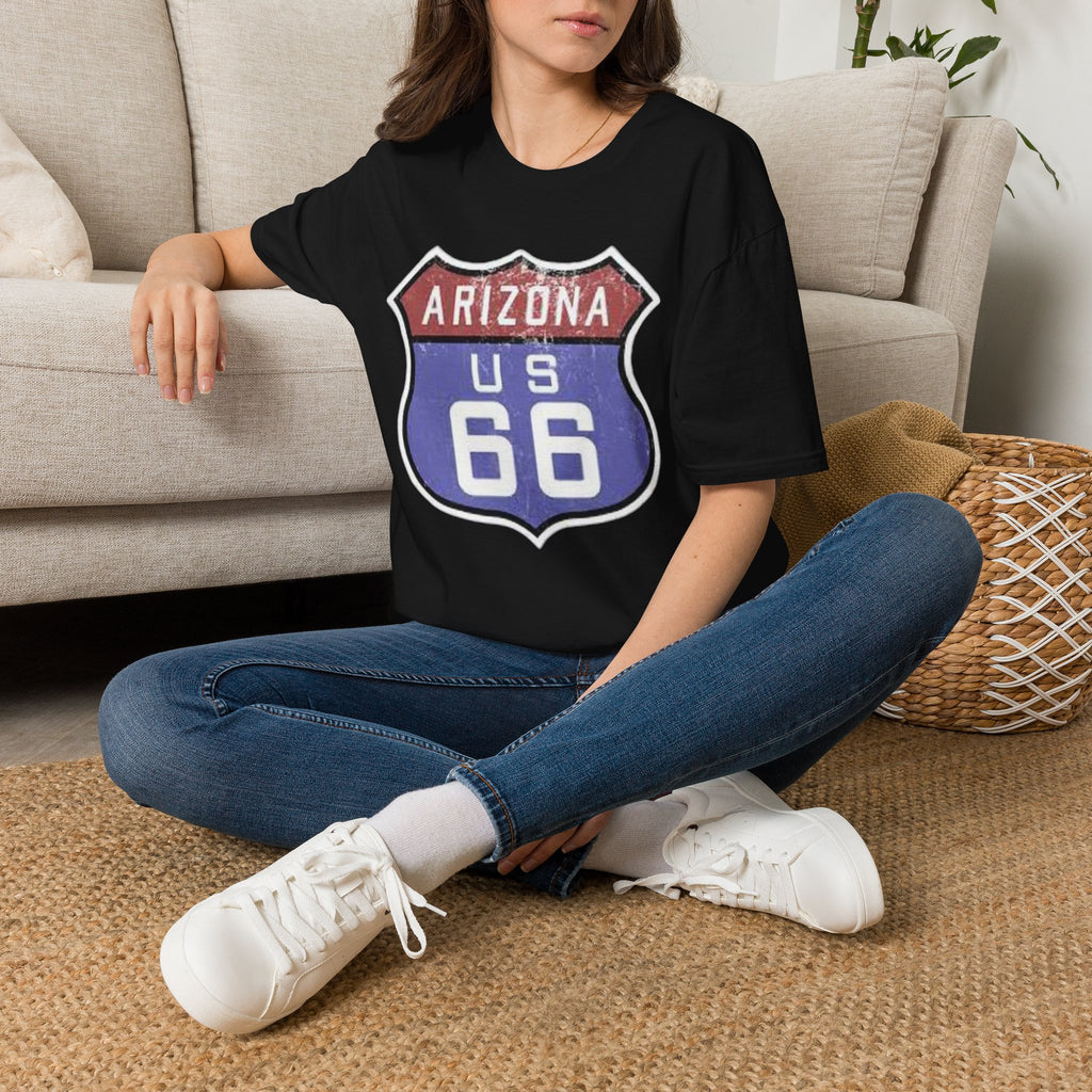 Arizona US 66 Shield T-Shirt | Route 66 Vintage Sign Tee