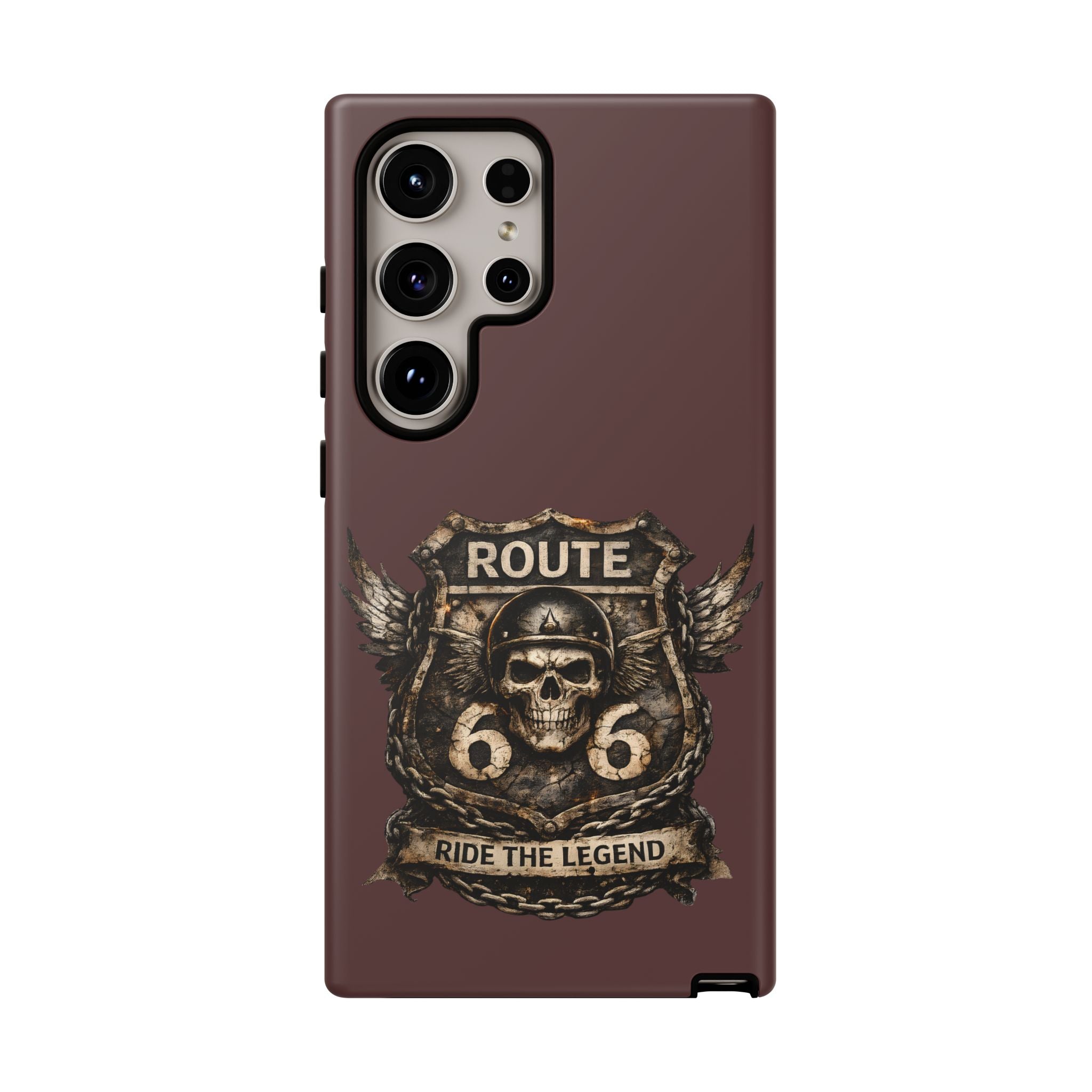 Route 66 Skull Helmet phone case | Motorcycle emblem, Ride the Legend