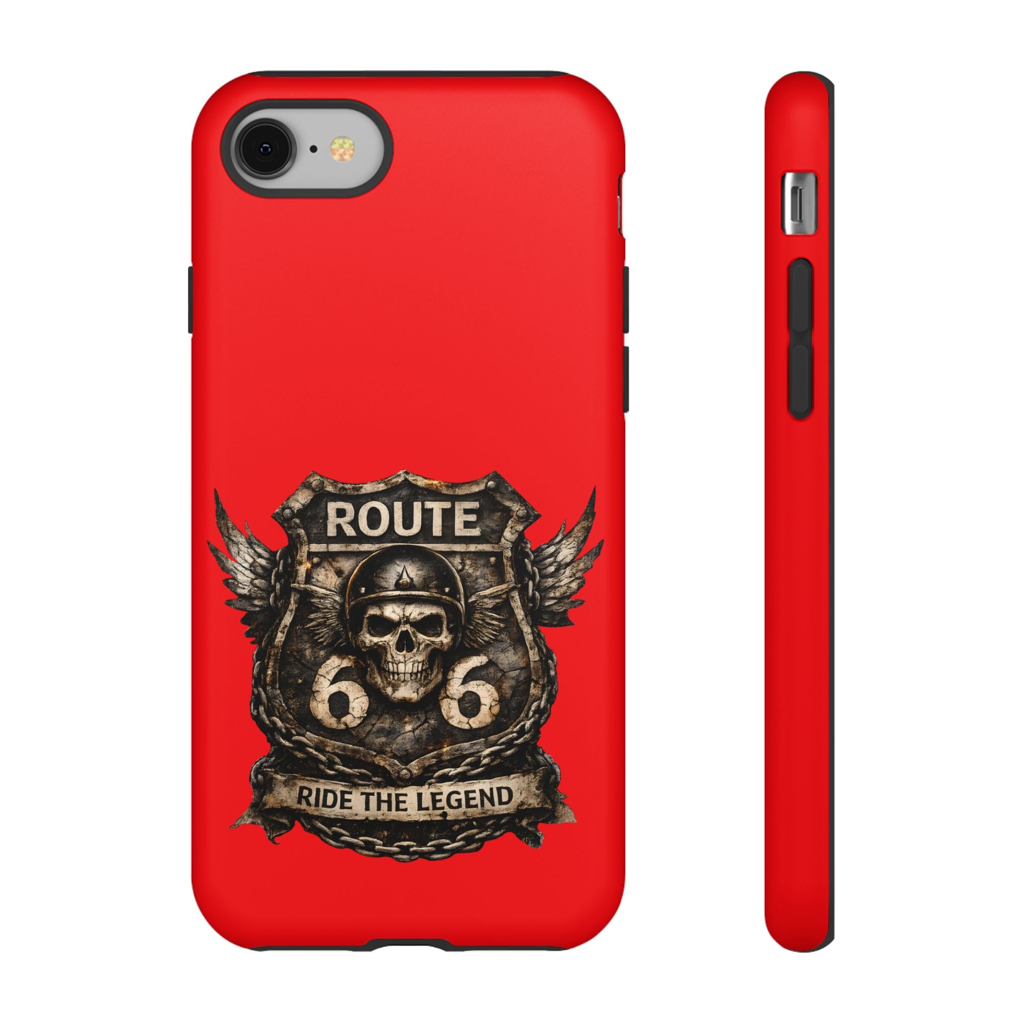 Route 66 Skull Helmet phone case | Motorcycle emblem, Ride the Legend
