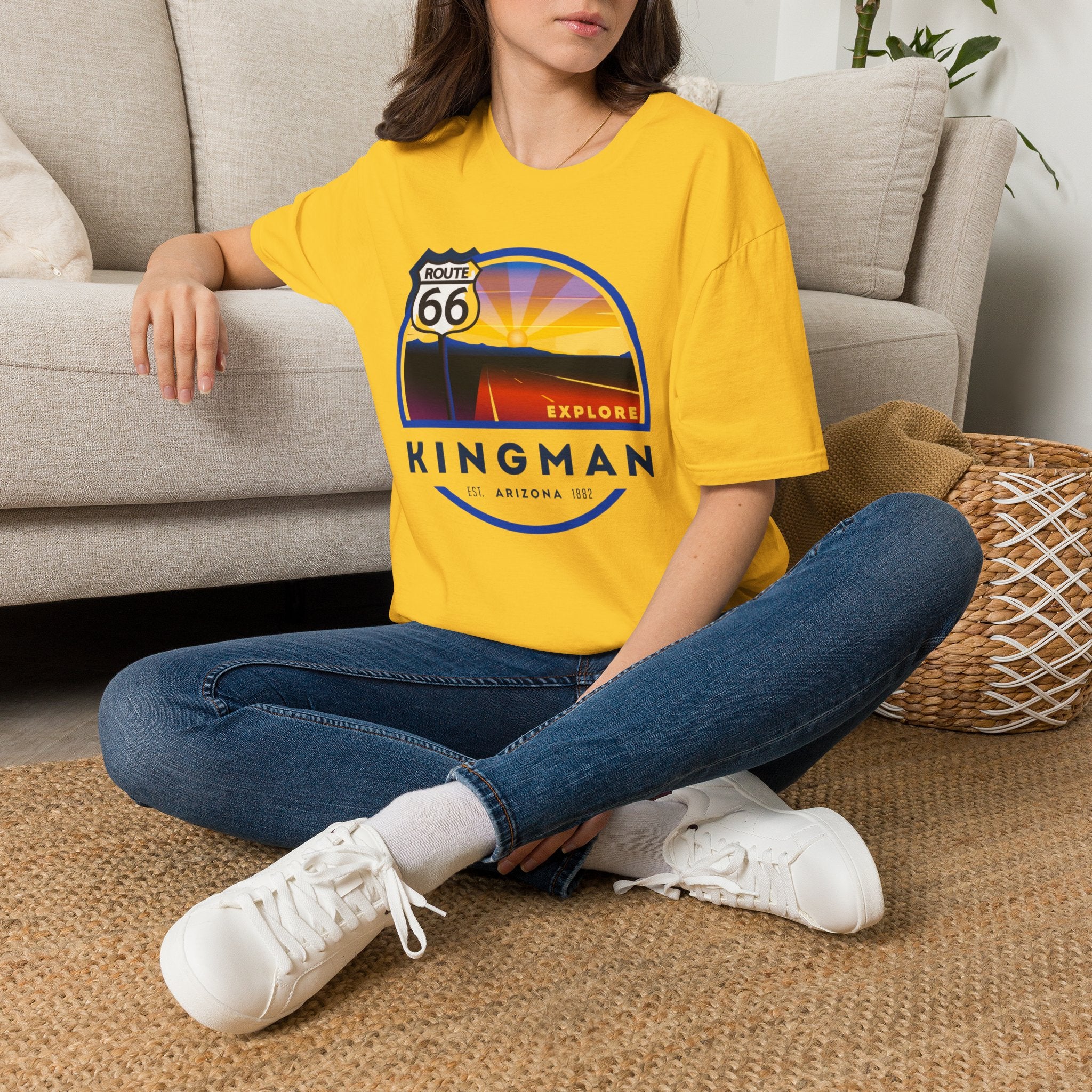 Route 66 Kingman Arizona T-Shirt — Vintage Sunset Explore Graphic Tee