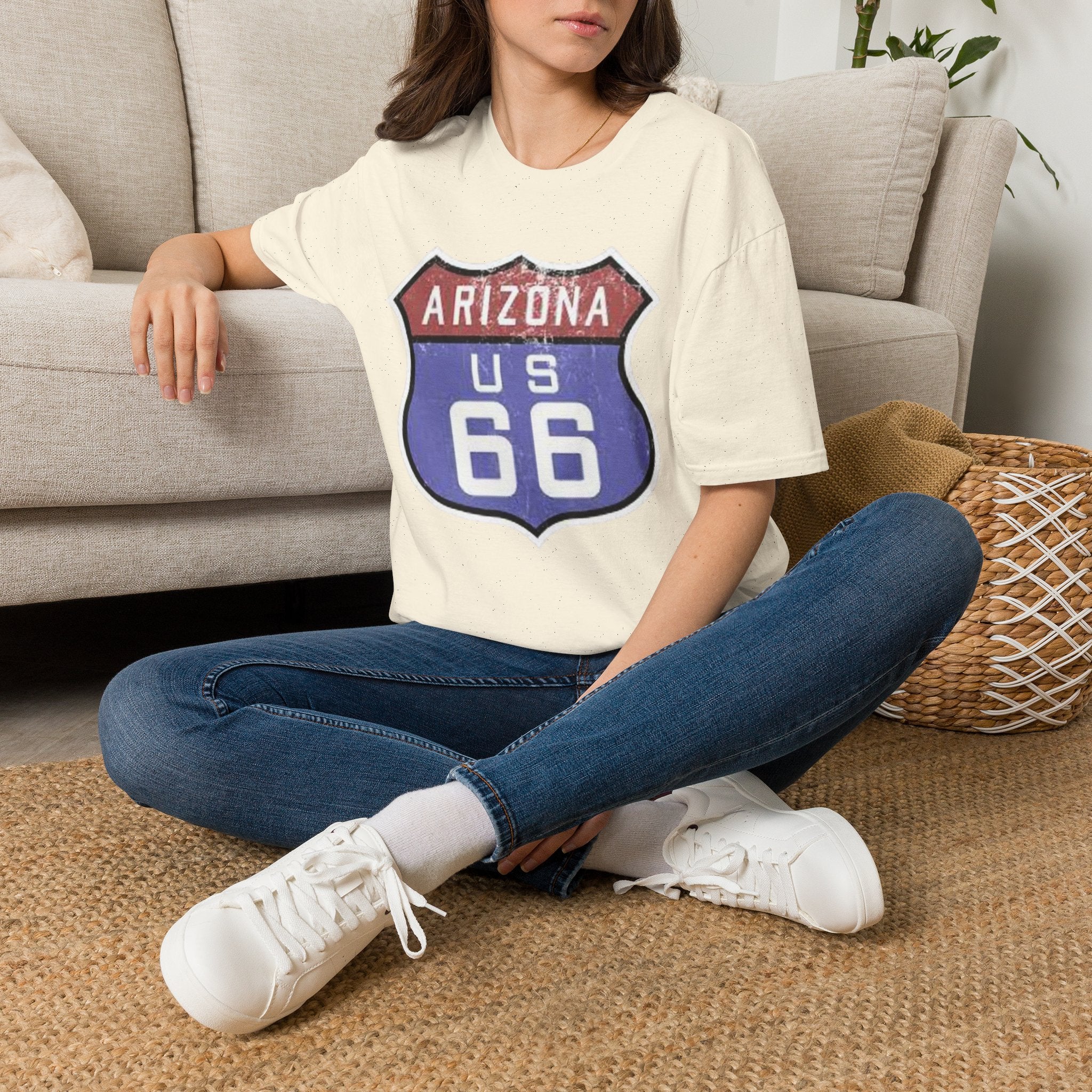 Arizona US 66 Shield T-Shirt | Route 66 Vintage Sign Tee