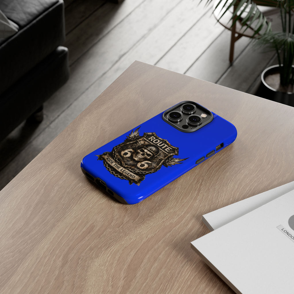 Route 66 Skull Helmet phone case | Motorcycle emblem, Ride the Legend