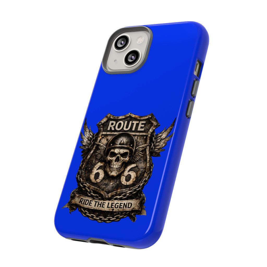 Route 66 Skull Helmet phone case | Motorcycle emblem, Ride the Legend