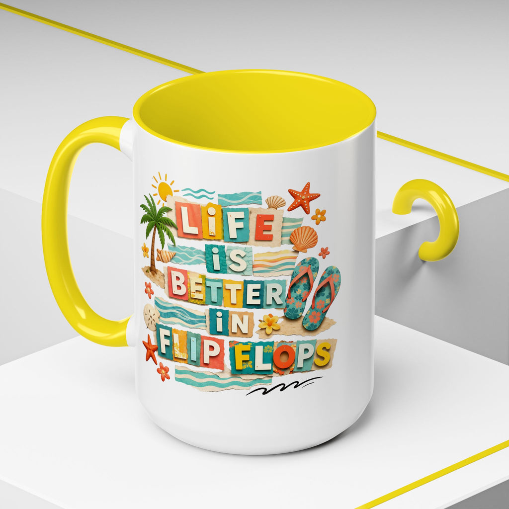Life Is Better in Flip Flops Mug | Beach Summer Coffee Cup