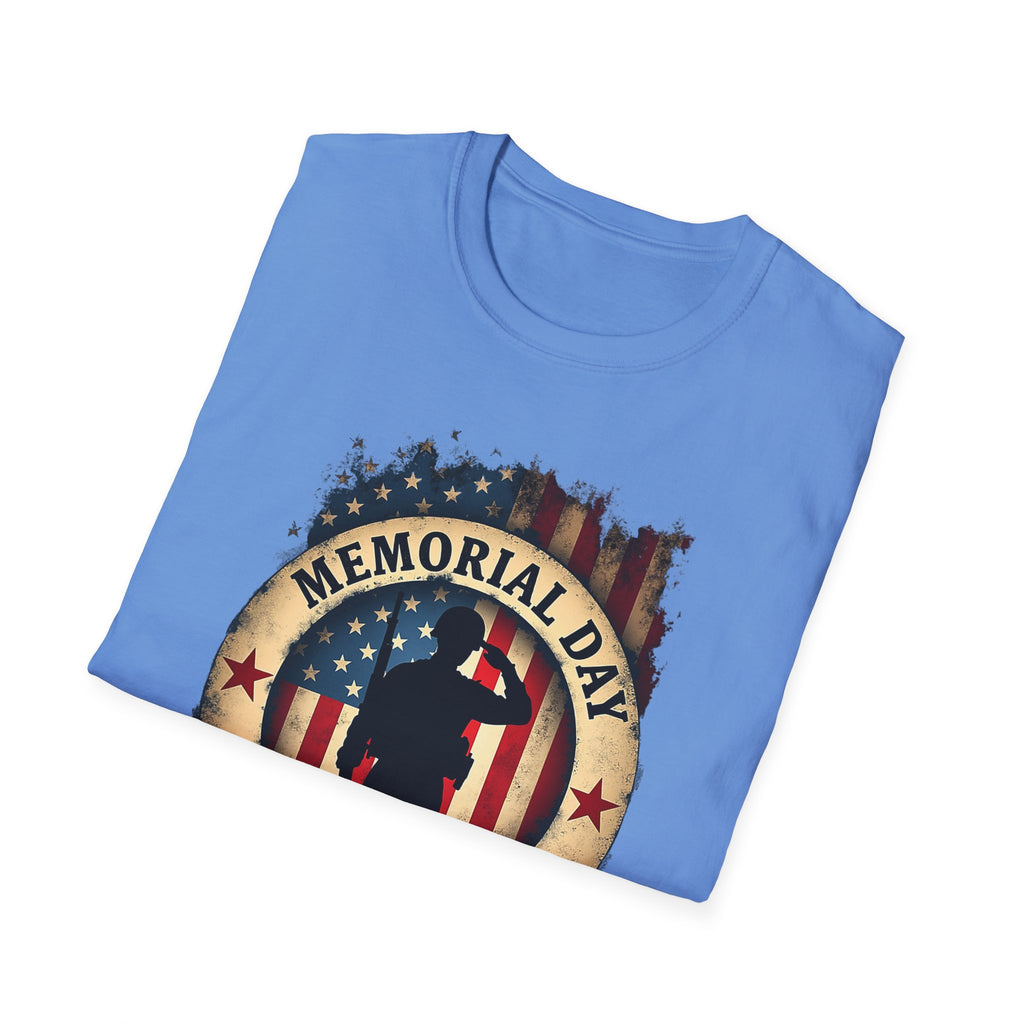 Memorial Day Remember & Honor T-Shirt | Soldier Silhouette American Flag