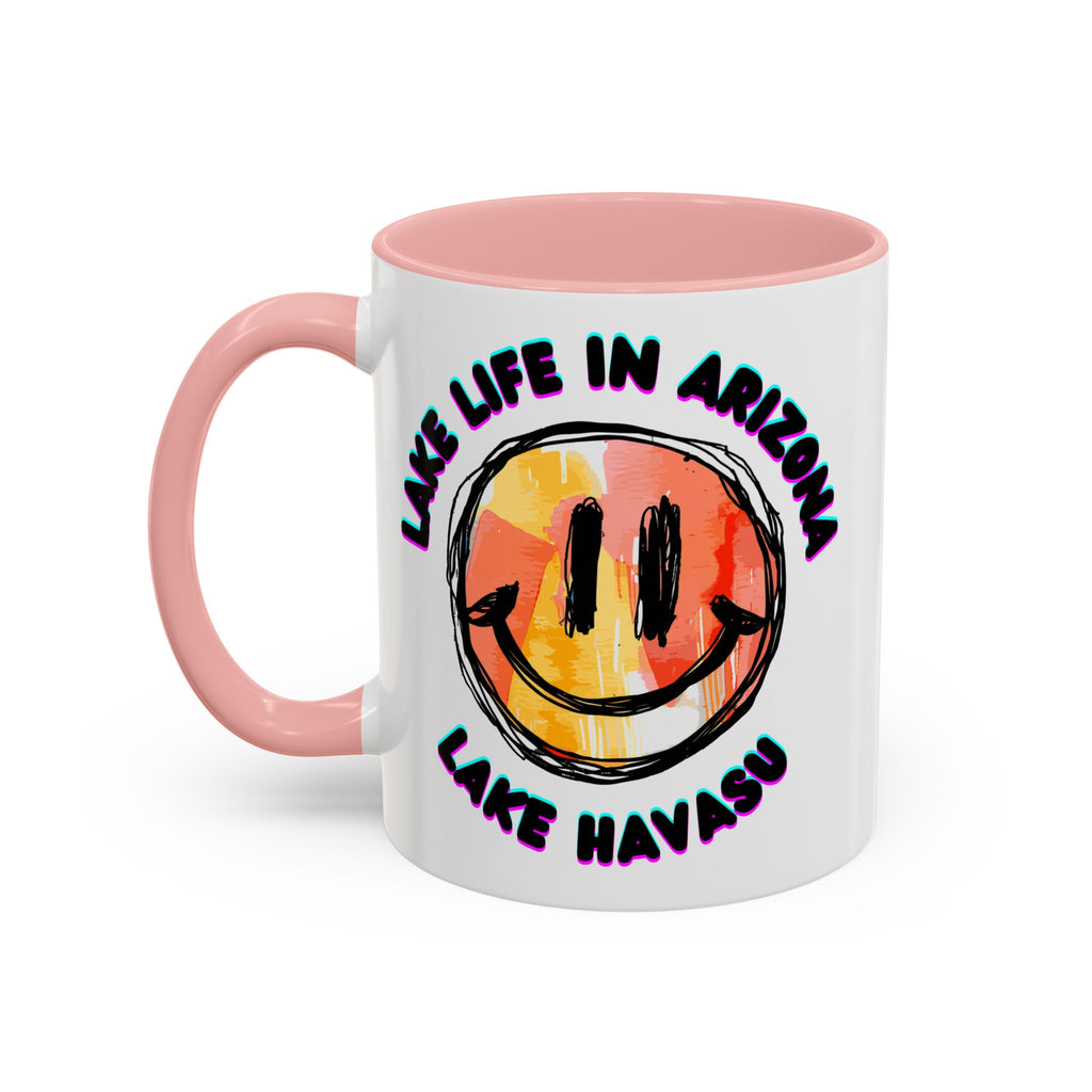 Lake Life in Arizona Smiley Mug | Lake Havasu Accent Coffee Mug