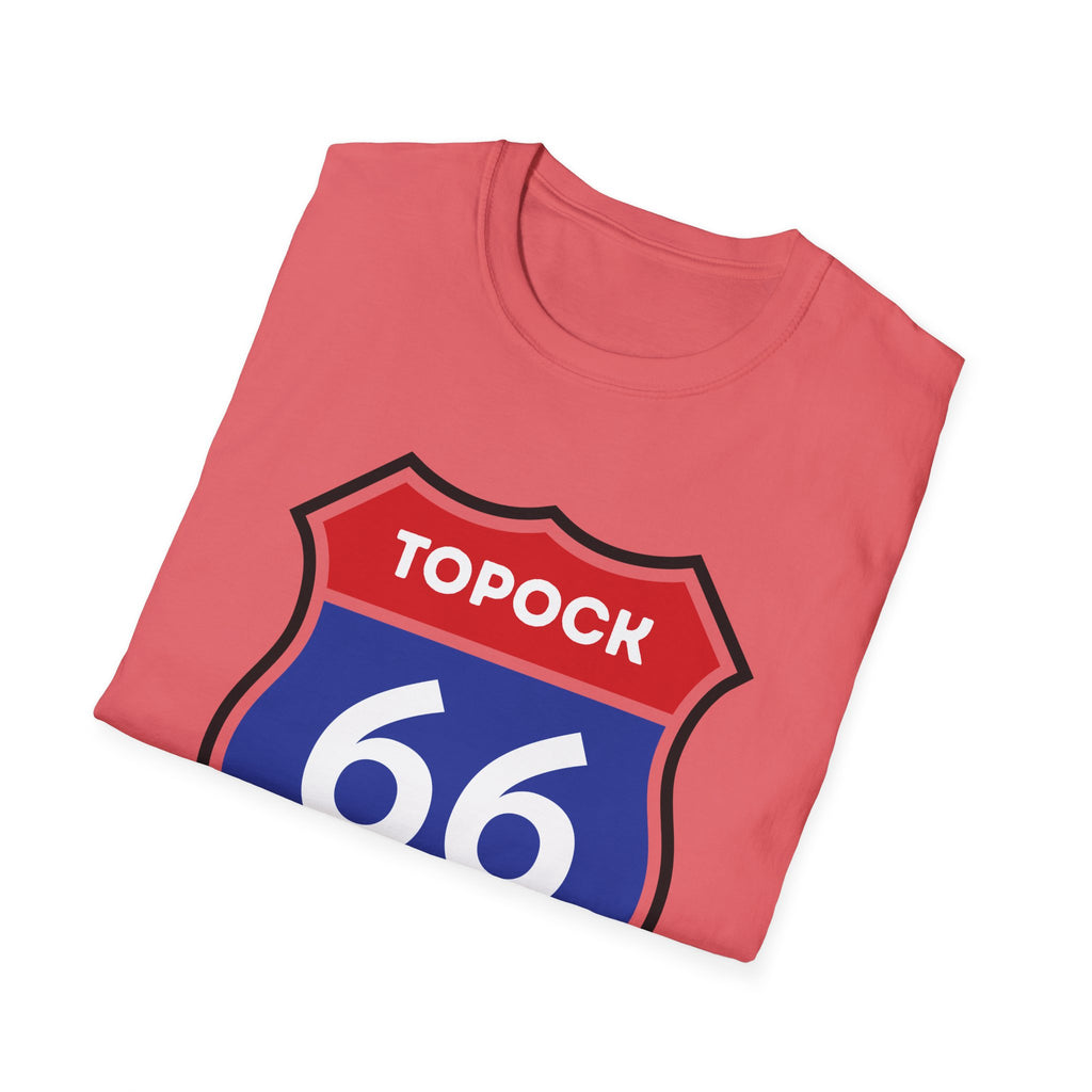 Topock 66 Shield Road Sign T-Shirt | Route 66 Arizona Travel Tee