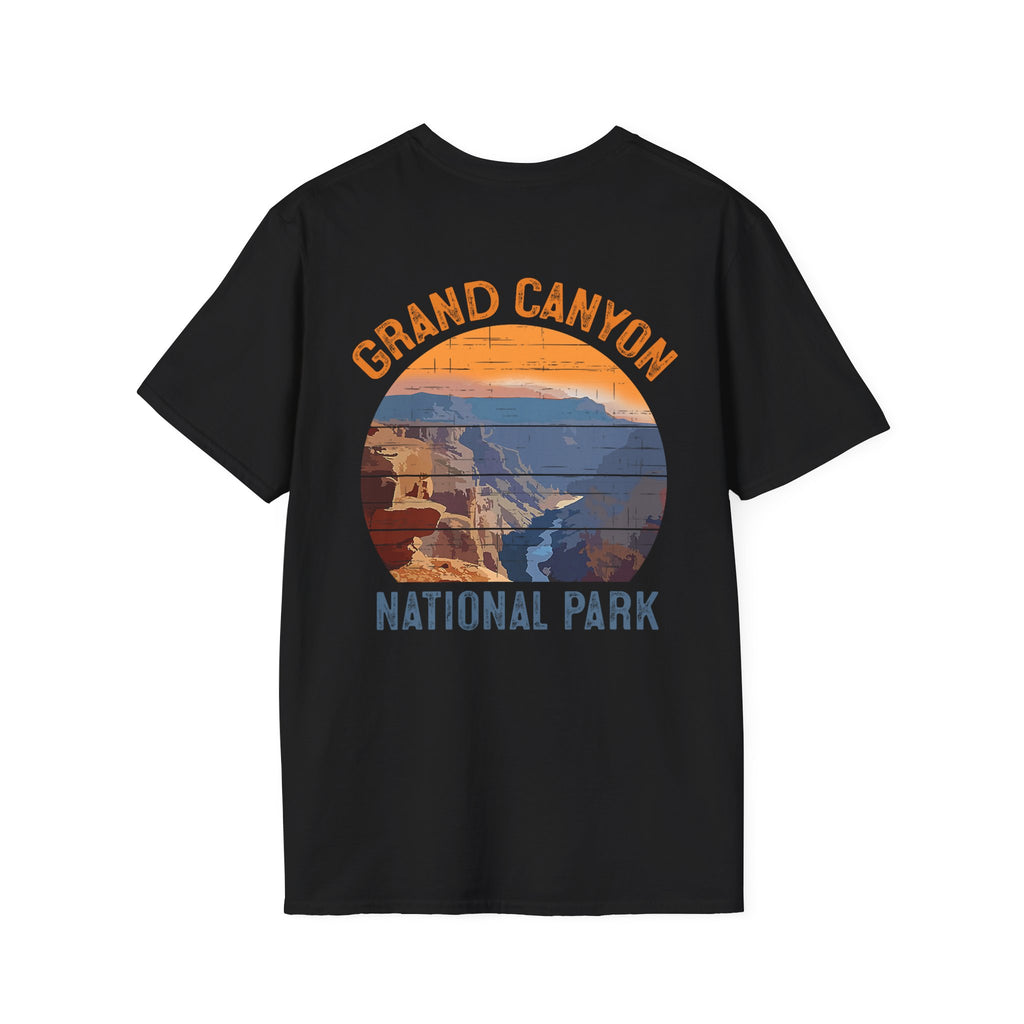Grand Canyon Retro Sunset T-Shirt | Printed Front and Back National Park Landscape
