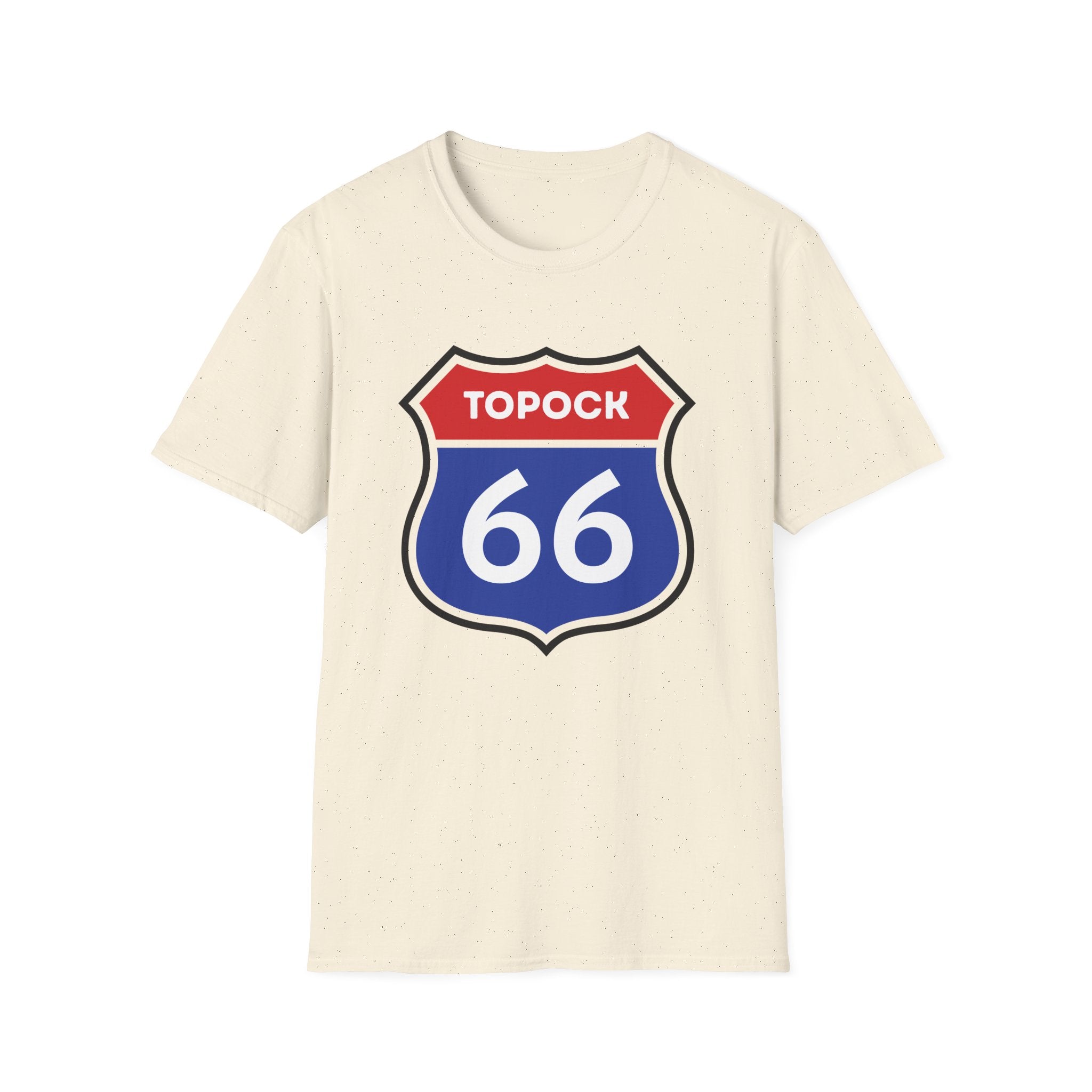 Topock 66 Shield Road Sign T-Shirt | Route 66 Arizona Travel Tee