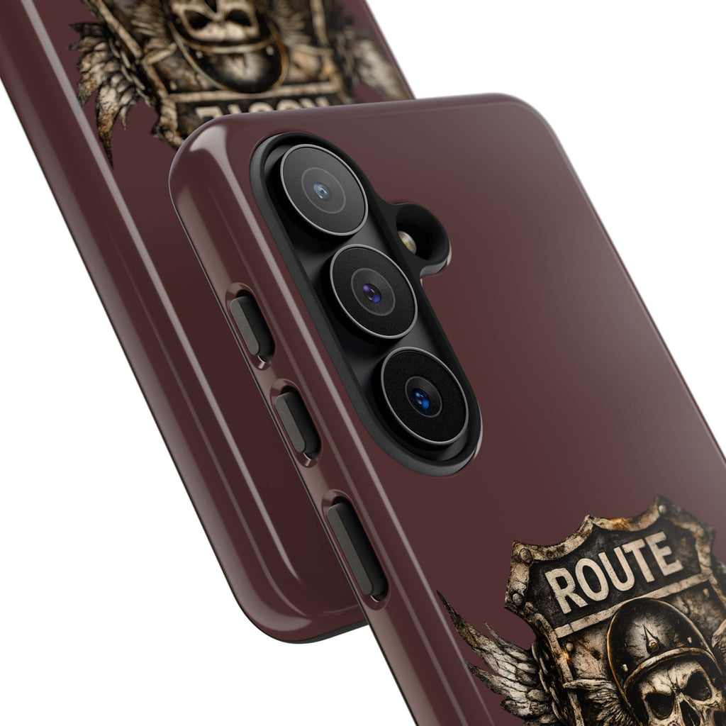 Route 66 Skull Helmet phone case | Motorcycle emblem, Ride the Legend
