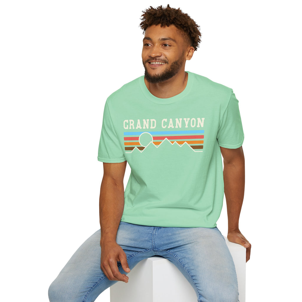Grand Canyon Retro Sunset T-Shirt | Printed Front and Back National Park Landscape