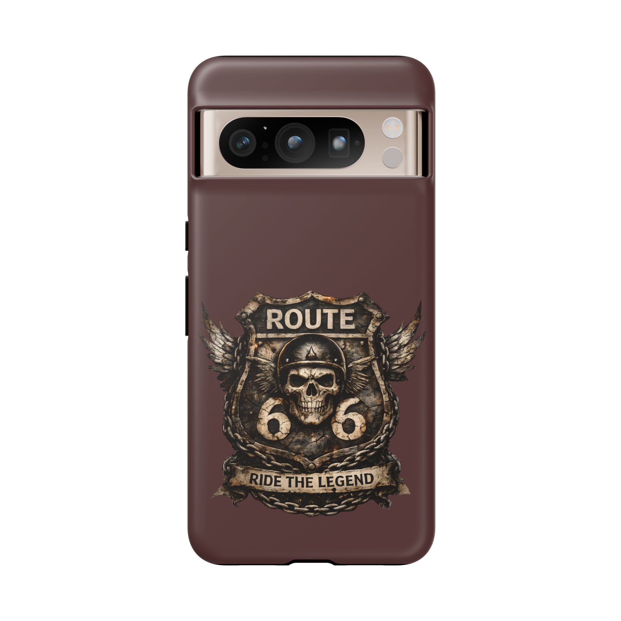 Route 66 Skull Helmet phone case | Motorcycle emblem, Ride the Legend