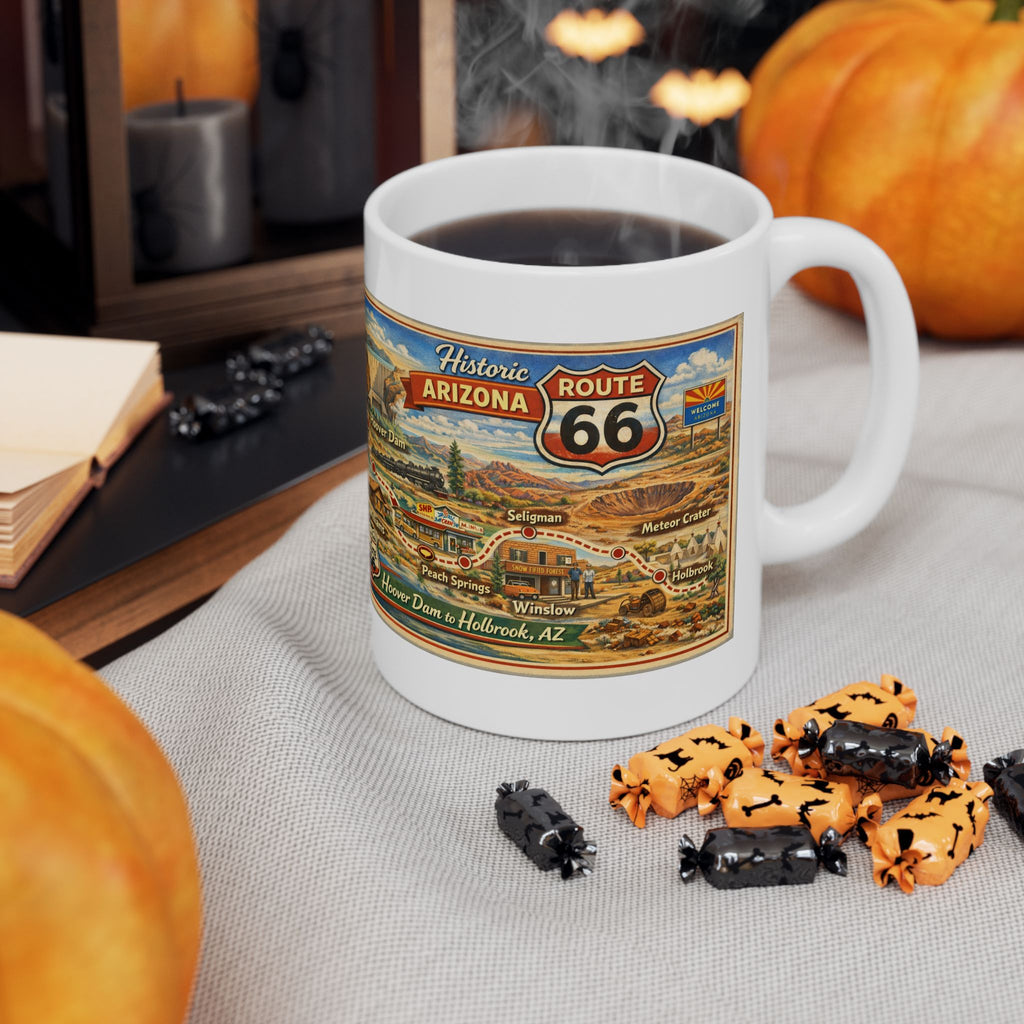 Historic Vintage Route 66 Arizona map mug | Route 66 Ceramic Mug