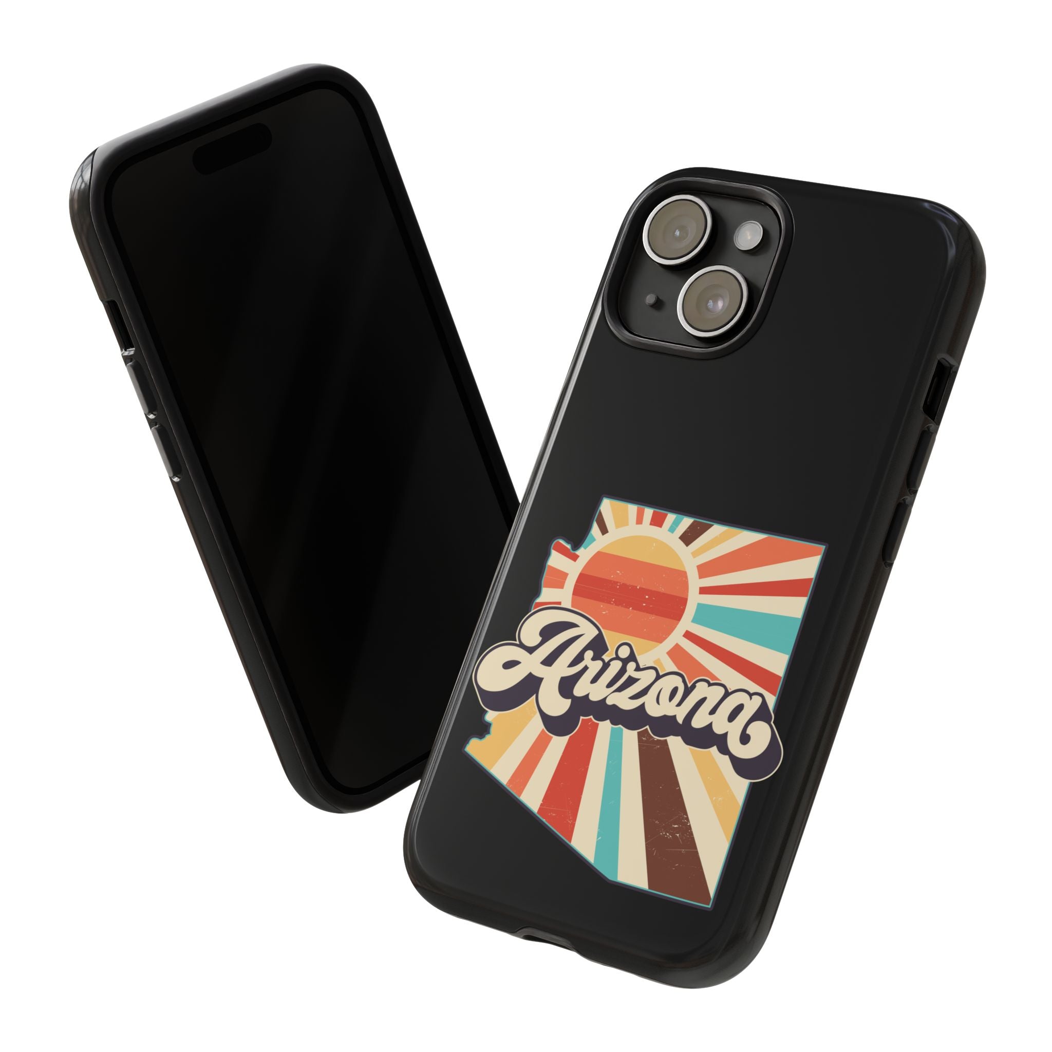 Arizona State Outline Retro Sunset Phone Case | AZ Tough Case