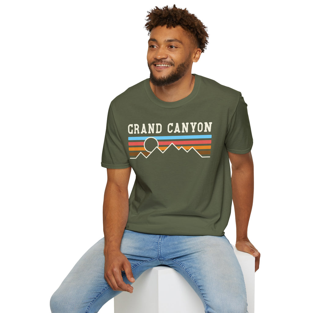 Grand Canyon Retro Sunset T-Shirt | Printed Front and Back National Park Landscape