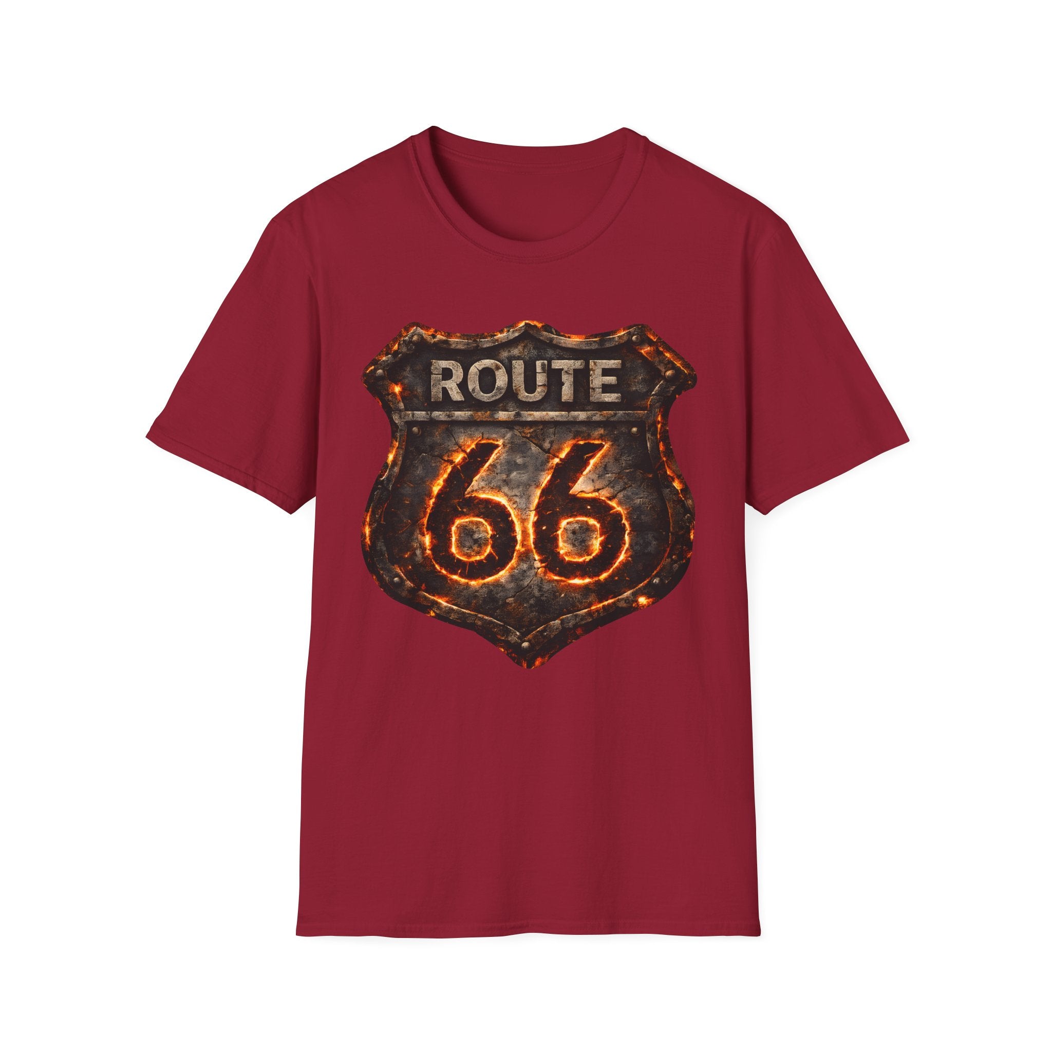 Vintage Route 66 Shield T-Shirt | Retro Road Trip Sign