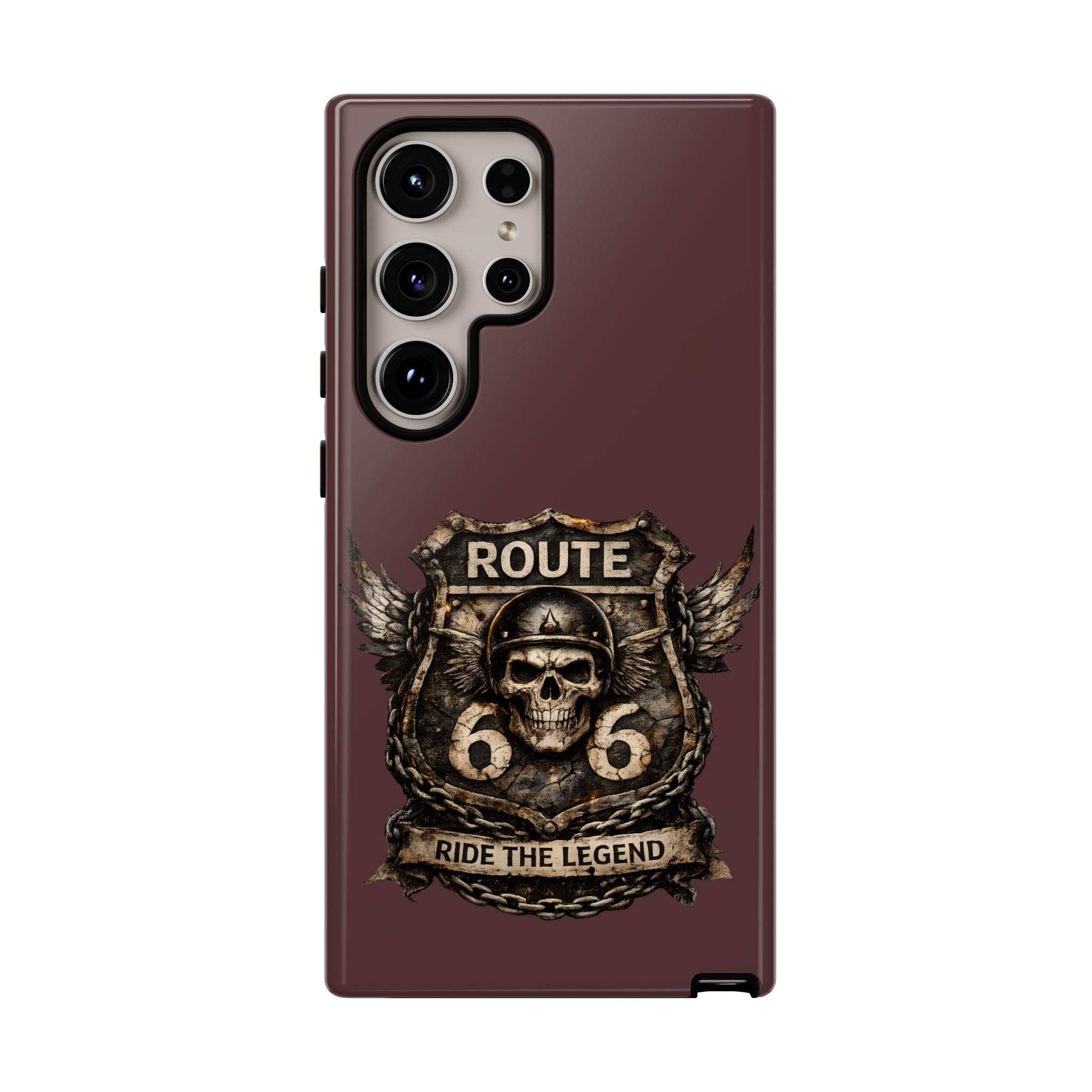 Route 66 Skull Helmet phone case | Motorcycle emblem, Ride the Legend