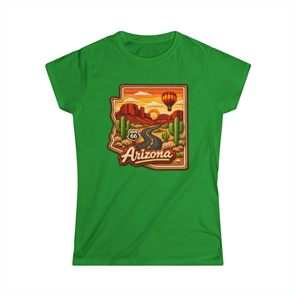 Arizona Route 66 Desert Sunset Womans Tee | Hot Air Balloon, Cactus Roadtrip