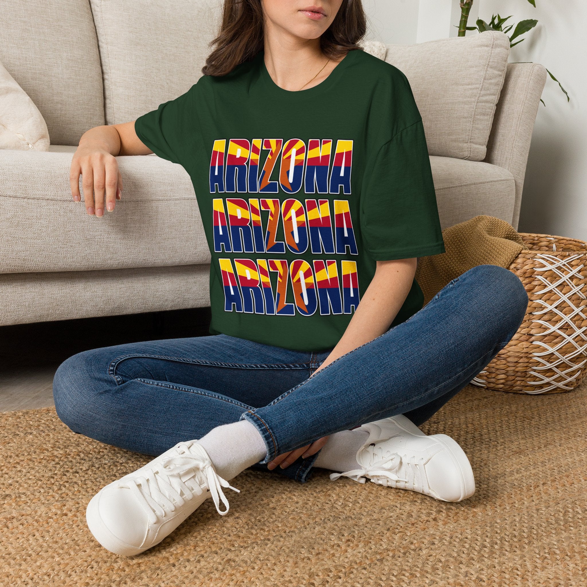 Arizona Retro Logo T‑Shirt — Vintage Sunset State Pride Tee