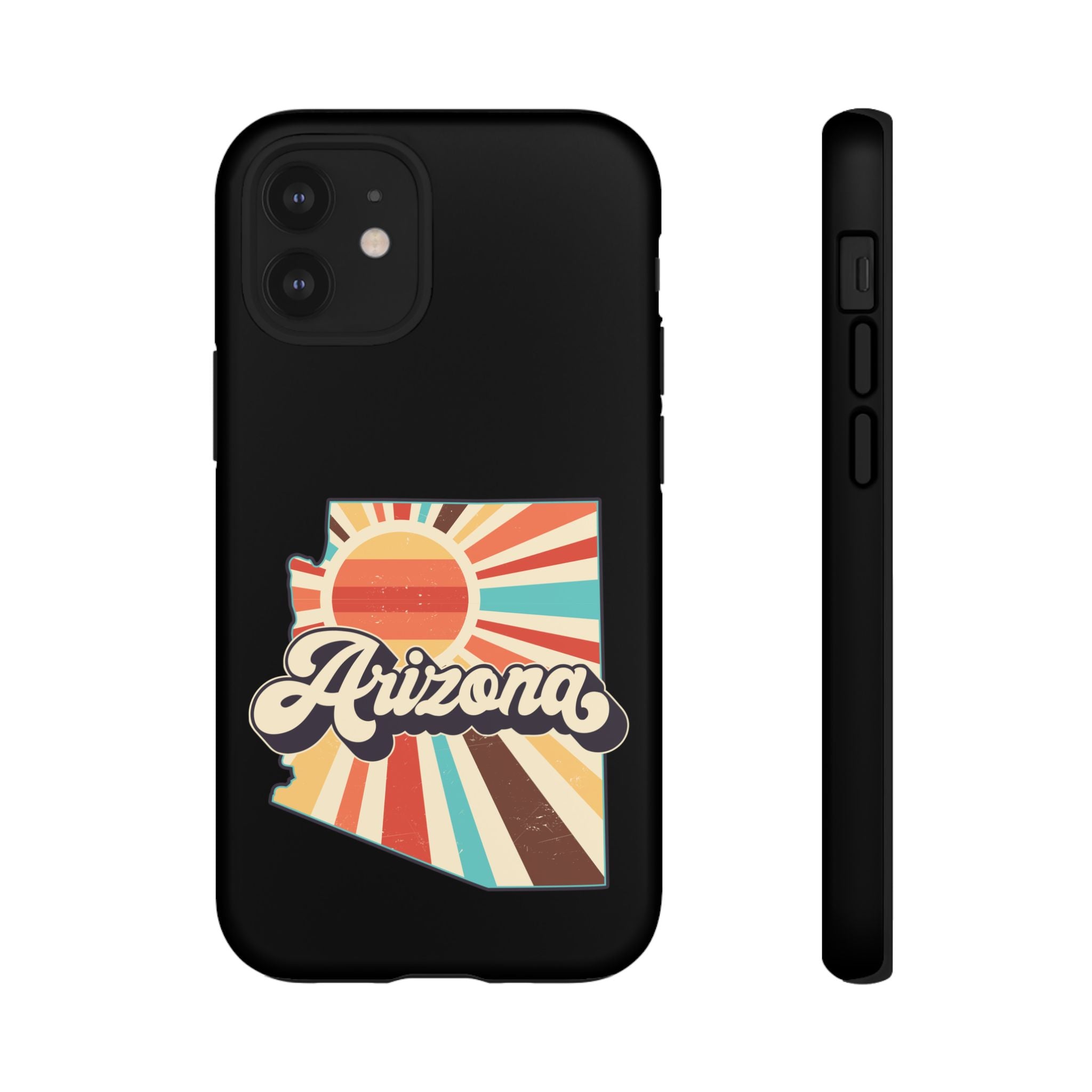 Arizona State Outline Retro Sunset Phone Case | AZ Tough Case