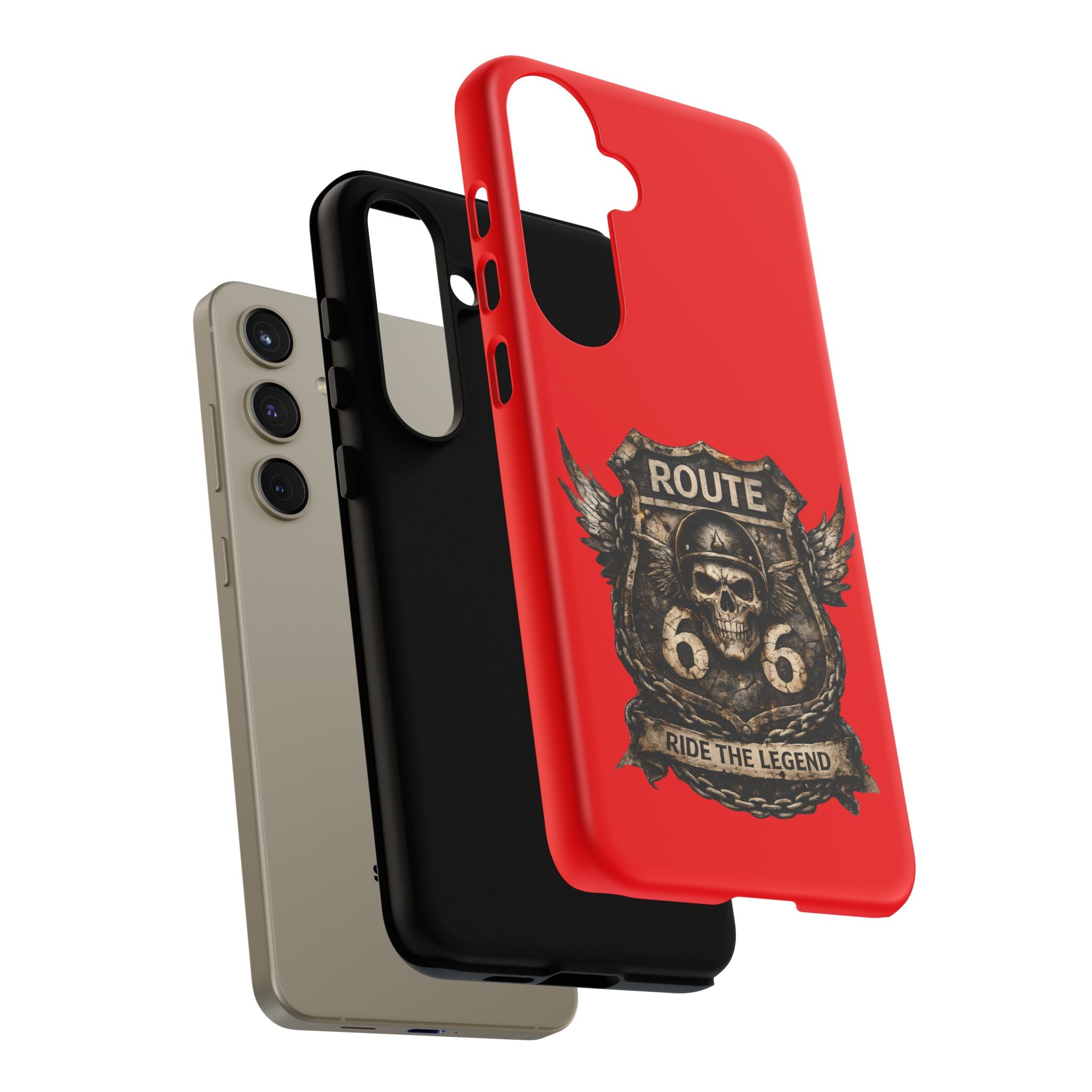 Route 66 Skull Helmet phone case | Motorcycle emblem, Ride the Legend