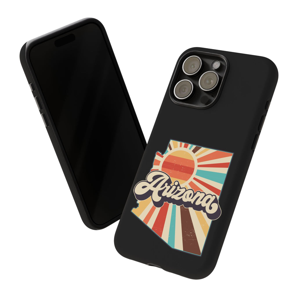Arizona State Outline Retro Sunset Phone Case | AZ Tough Case